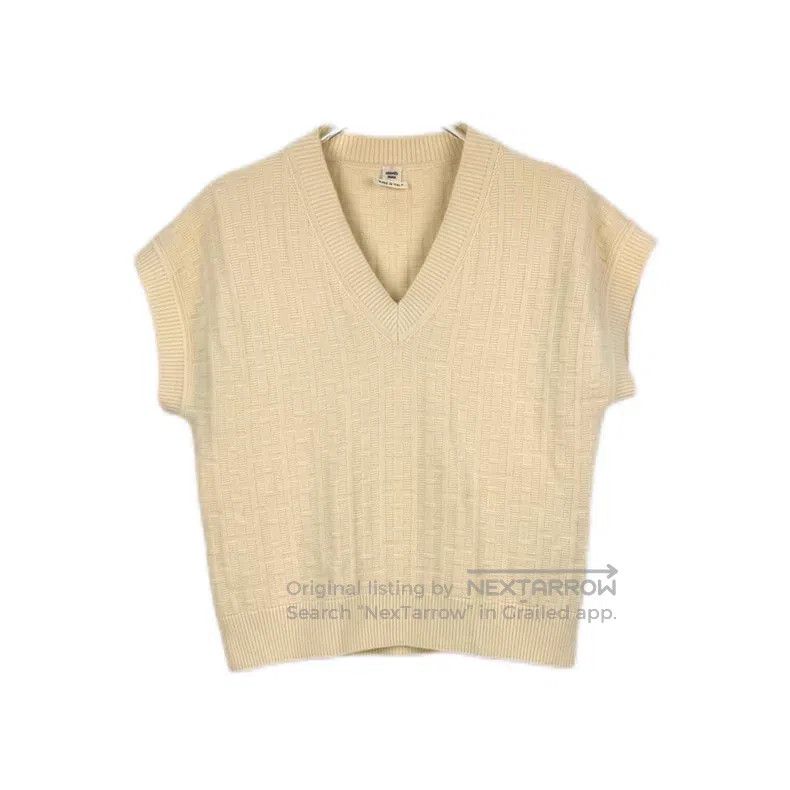 Hermes Hermes Milk white H logo wool vest Size XS / US 0-2 / IT 36-38 - 1 Thumbnail