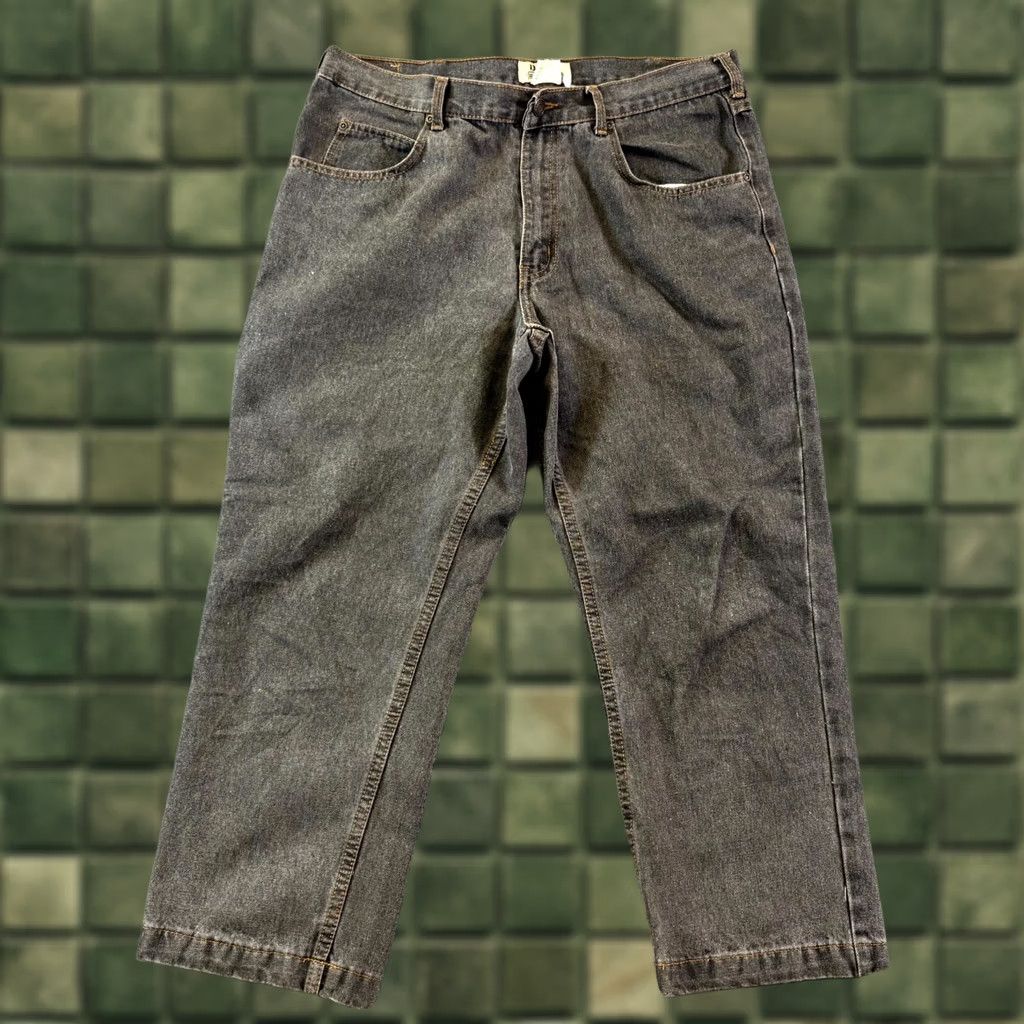 Vintage Duke Jeans Men 34xS Gray Denim Cotton Blend Straight Leg Skater 5-Pocket Button Closure Modern City Classic Everyday Men’s Size US 34 / EU 50 - 1 Thumbnail