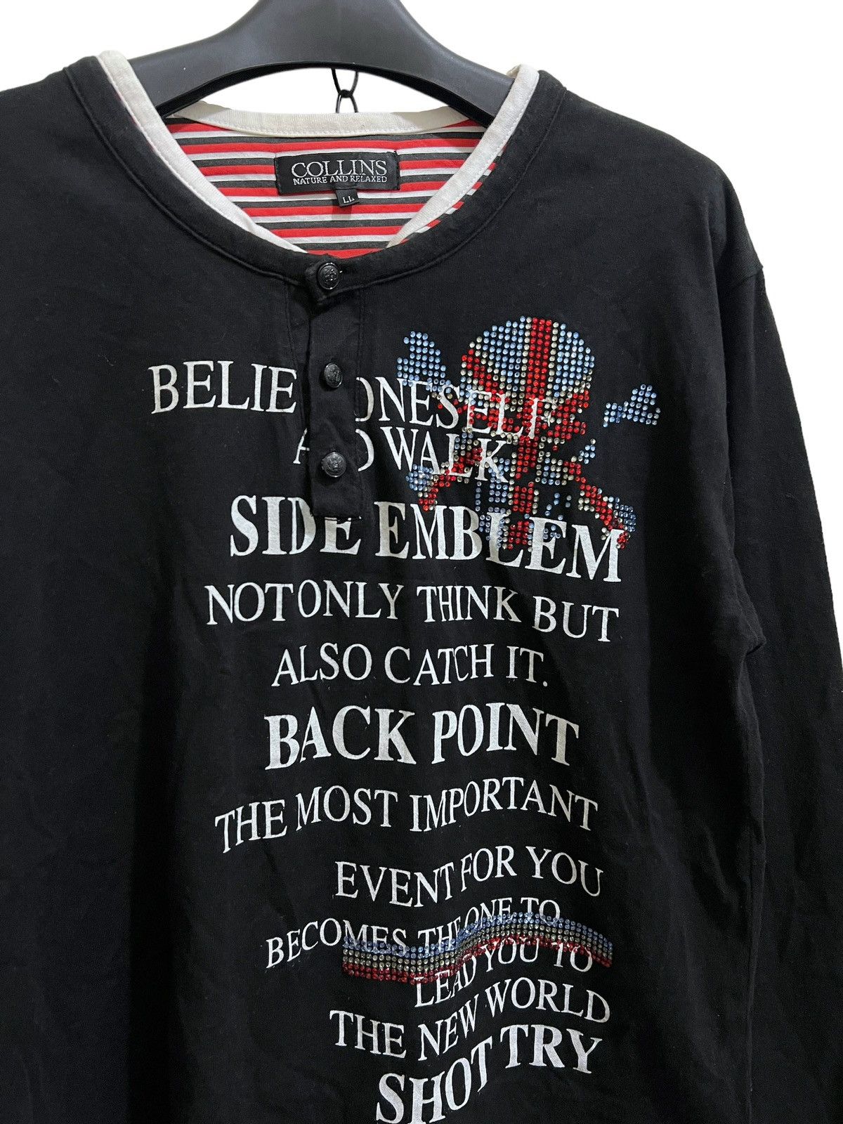 If Six Was Nine × Japanese Brand × Le Grande Bleu (L.G.B.) Collins Japanese poem long slevee tee Size US L / EU 52-54 / 3 - 3 Thumbnail