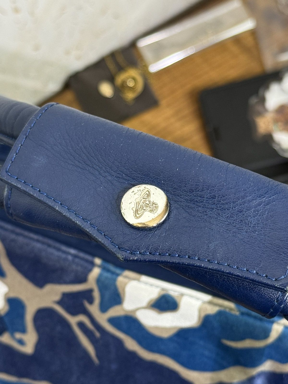 Vivienne Westwood Vivienne Westwood Ocean Camo Suede Leather Travel Bag Size ONE SIZE - 11 Thumbnail