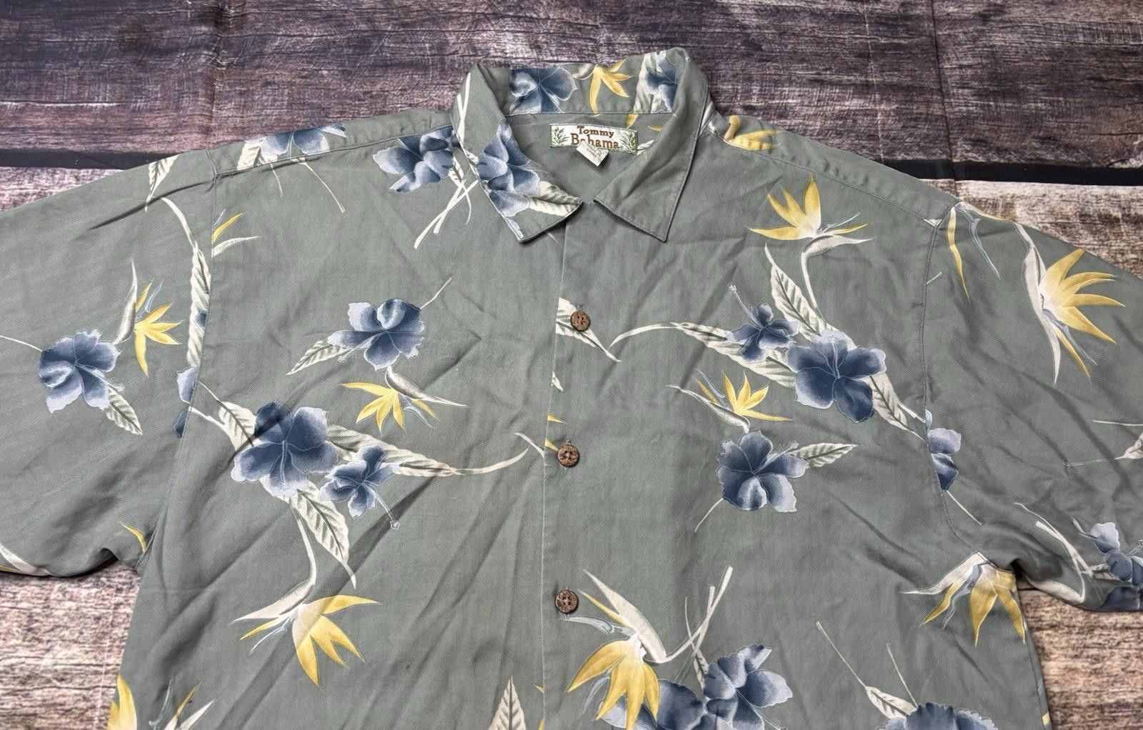 Tommy Bahama VTG Tommy Bahama Shirt Mens Large Silk Short Sleeve Button Size US L / EU 52-54 / 3 - 4 Thumbnail