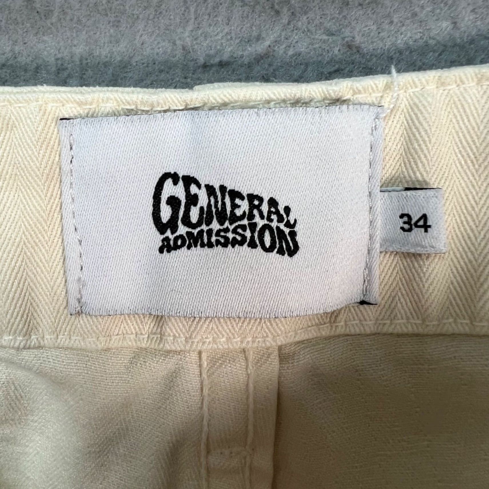 Vintage General Admission Cargo Pants Mens Size 34 Beige 100% Cotton Canvas In USA Cargo Pocket Straight Inseam 30 Size US 34 / EU 50 - 3 Thumbnail