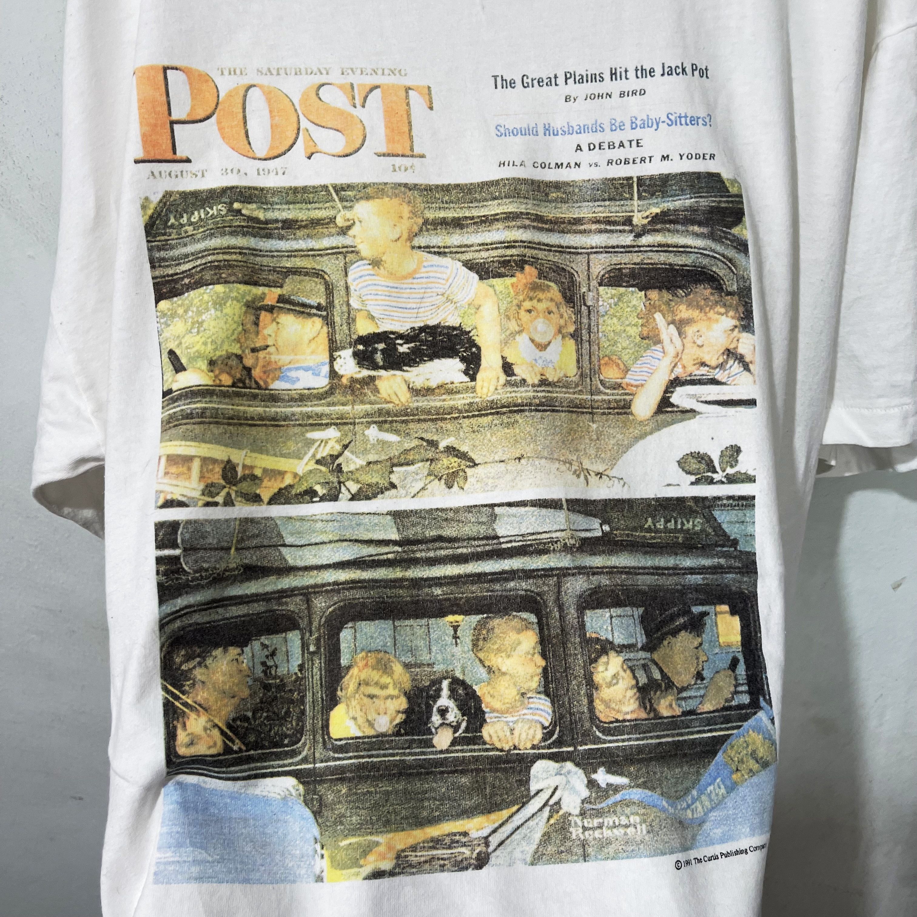 Vintage Vintage 1991 The Saturday Evening Norman Rockwell Shirt Size US XL / EU 56 / 4 - 2 Thumbnail