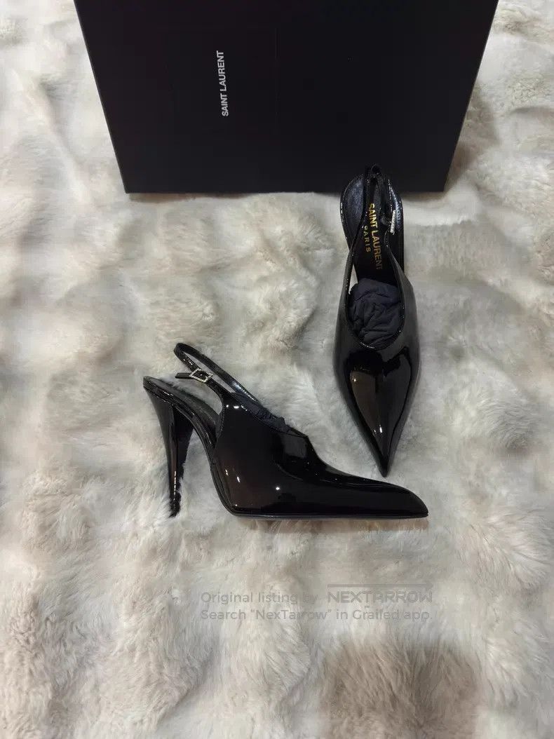 Saint Laurent Paris Saint Laurent Paris Crystal Rhinestone Patent Leather High Size US 5.5 / IT 35.5 - 1 Thumbnail