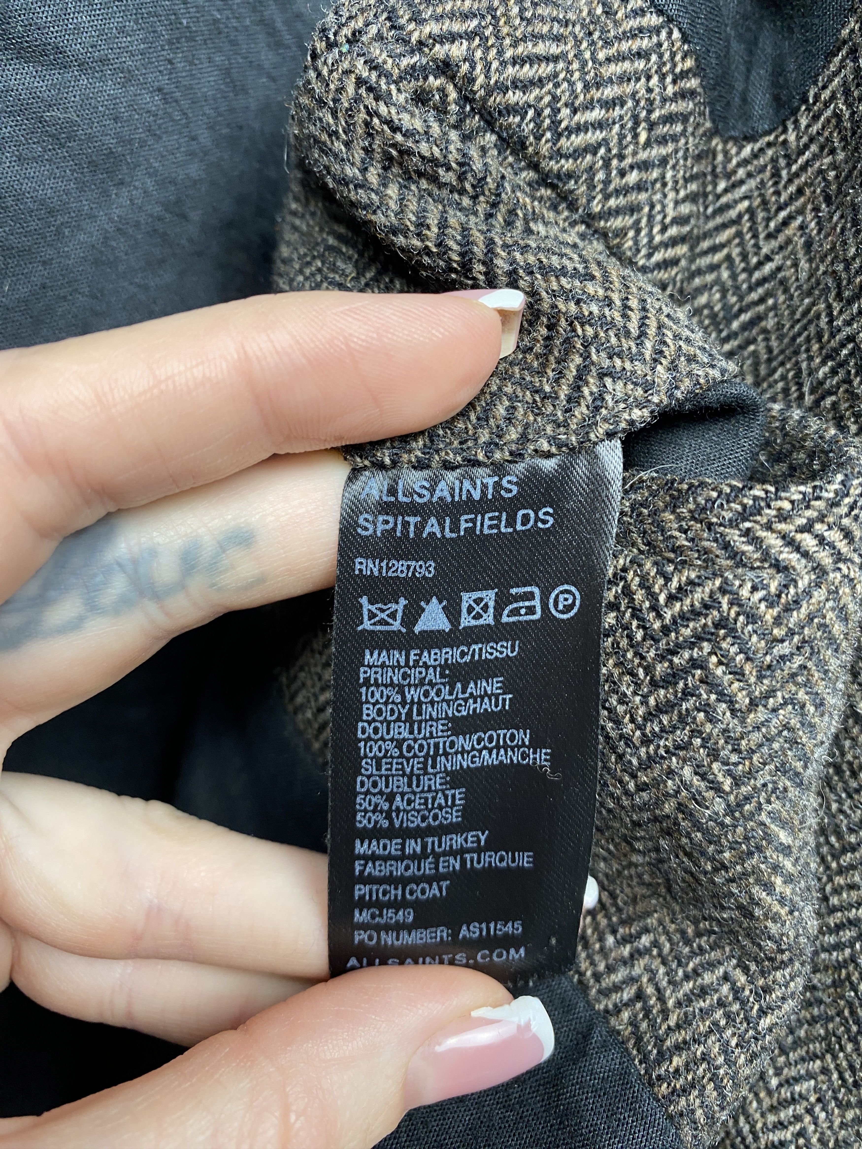 Allsaints Allsaints Vintage Pitch Wool Coat Jacket Size US M / EU 48-50 / 2 - 4 Thumbnail