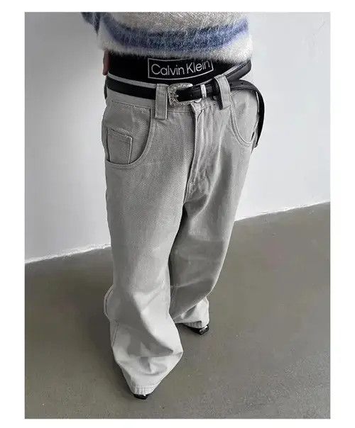Japanese Brand Fashion Dragging Skater Baggy Jeans Unisex Size US 33 - 4 Thumbnail