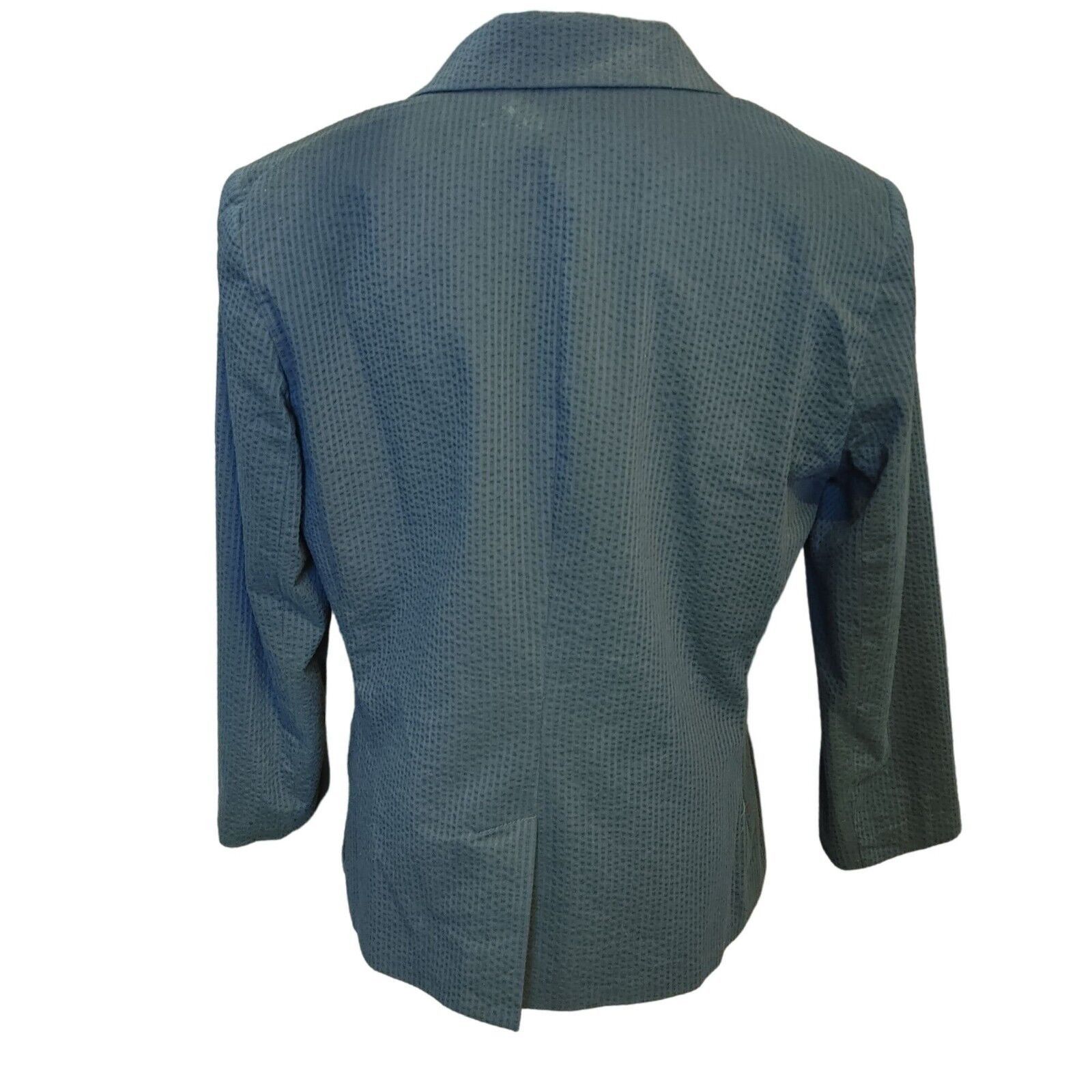 Other LIZ CLAIBORNE Womens 12 Navy Blazer Seersucker Lightweight S Size L / US 10 / IT 46 - 2 Thumbnail