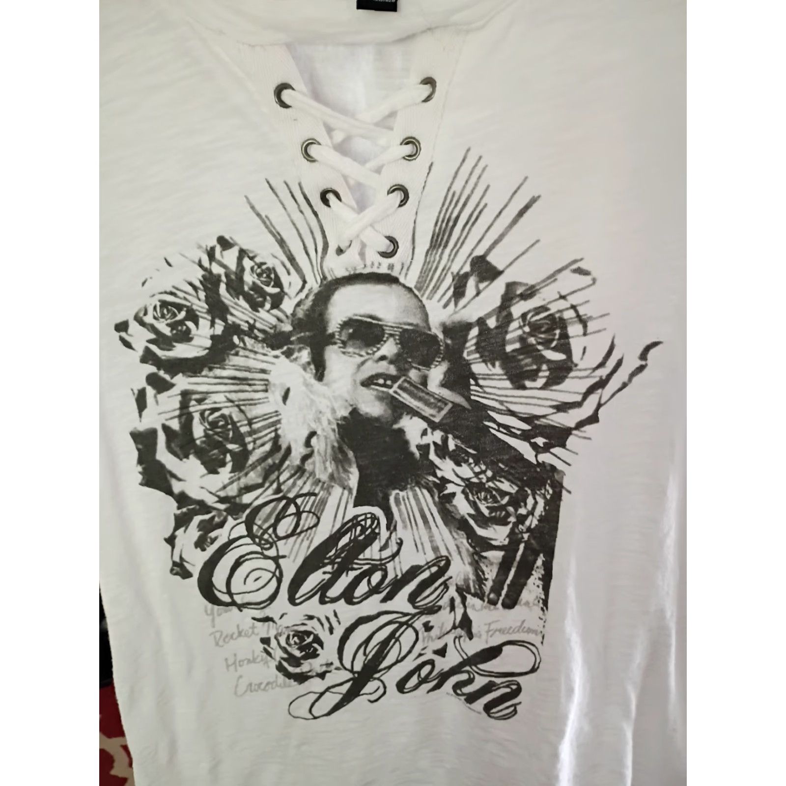 Vintage VINTAGE Rock And Republic T-Shirt Rock Retro Elton John Ladies M Men's M 2 Pack White T Shirt Size M / US 6-8 / IT 42-44 - 4 Thumbnail