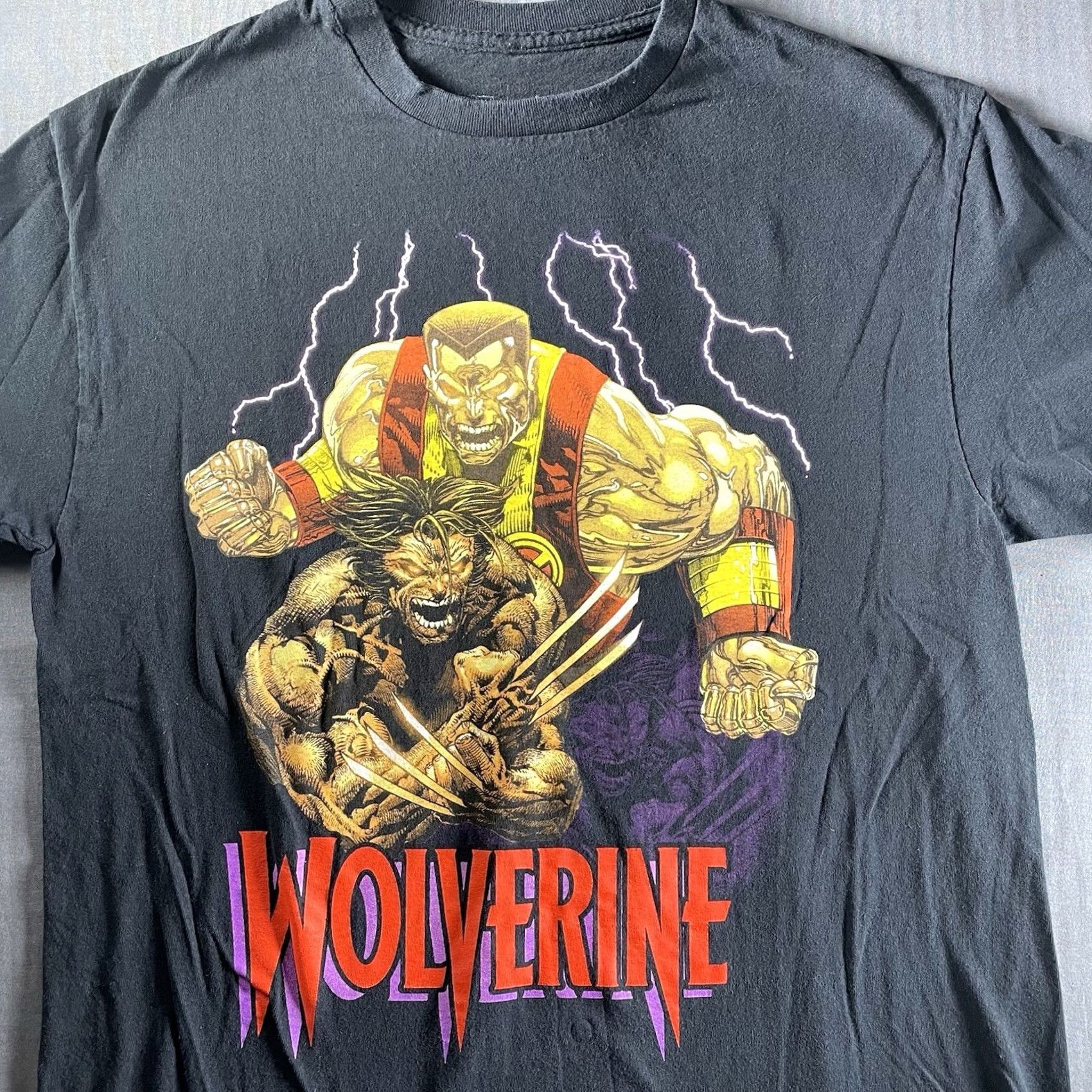 Vintage Wolverine Shirt Men M X-Men Marvel Comics Colossus CVLA Tee Superhero Black Size US M / EU 48-50 / 2 - 2 Thumbnail