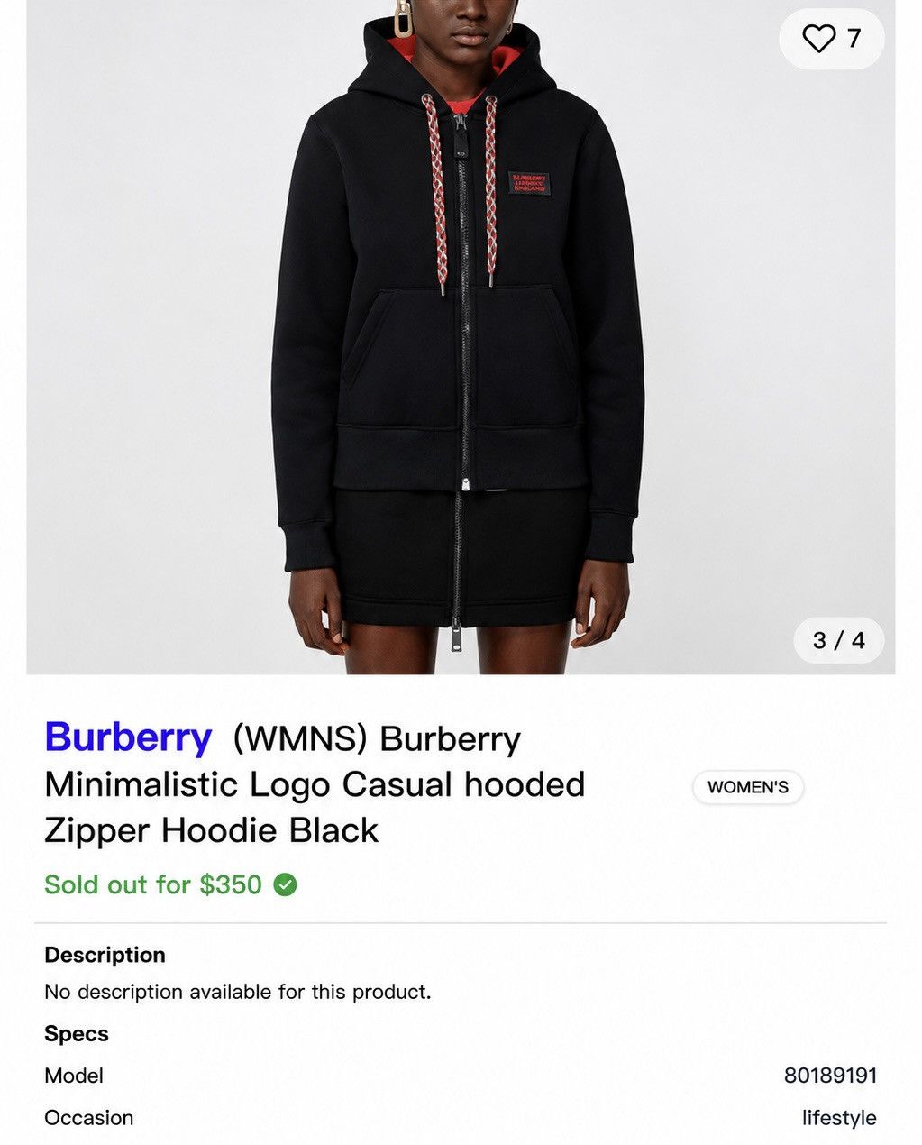 Burberry Burberry London England Zip Up Hoodie Black Top Long Sleeve Size S / US 4 / IT 40 - 4 Thumbnail