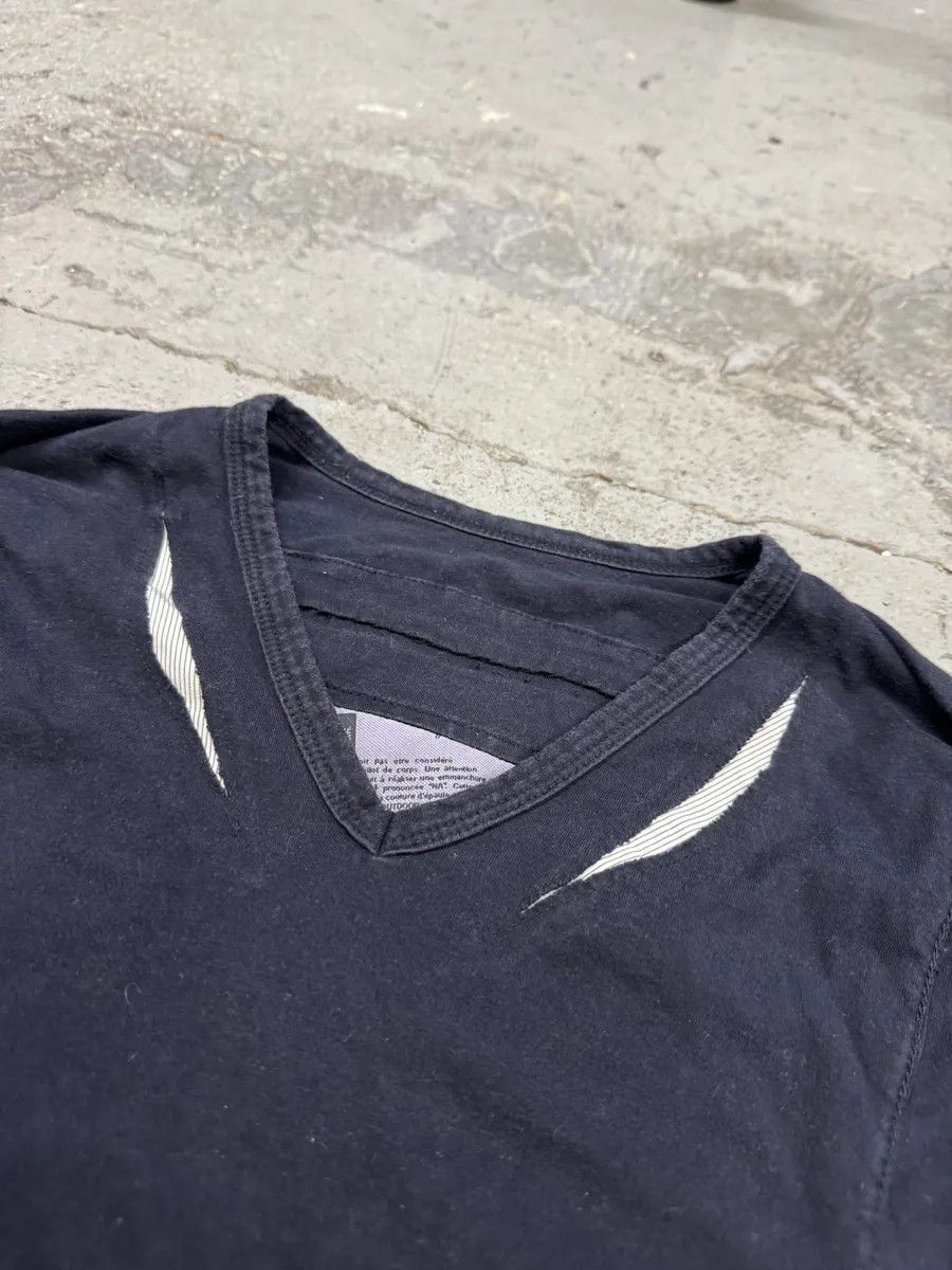 Marithe + Francois Girbaud 1990s Marithé + François Girbaud Navy Contemporary V Neck Longsleeves Size US L / EU 52-54 / 3 - 10 Thumbnail