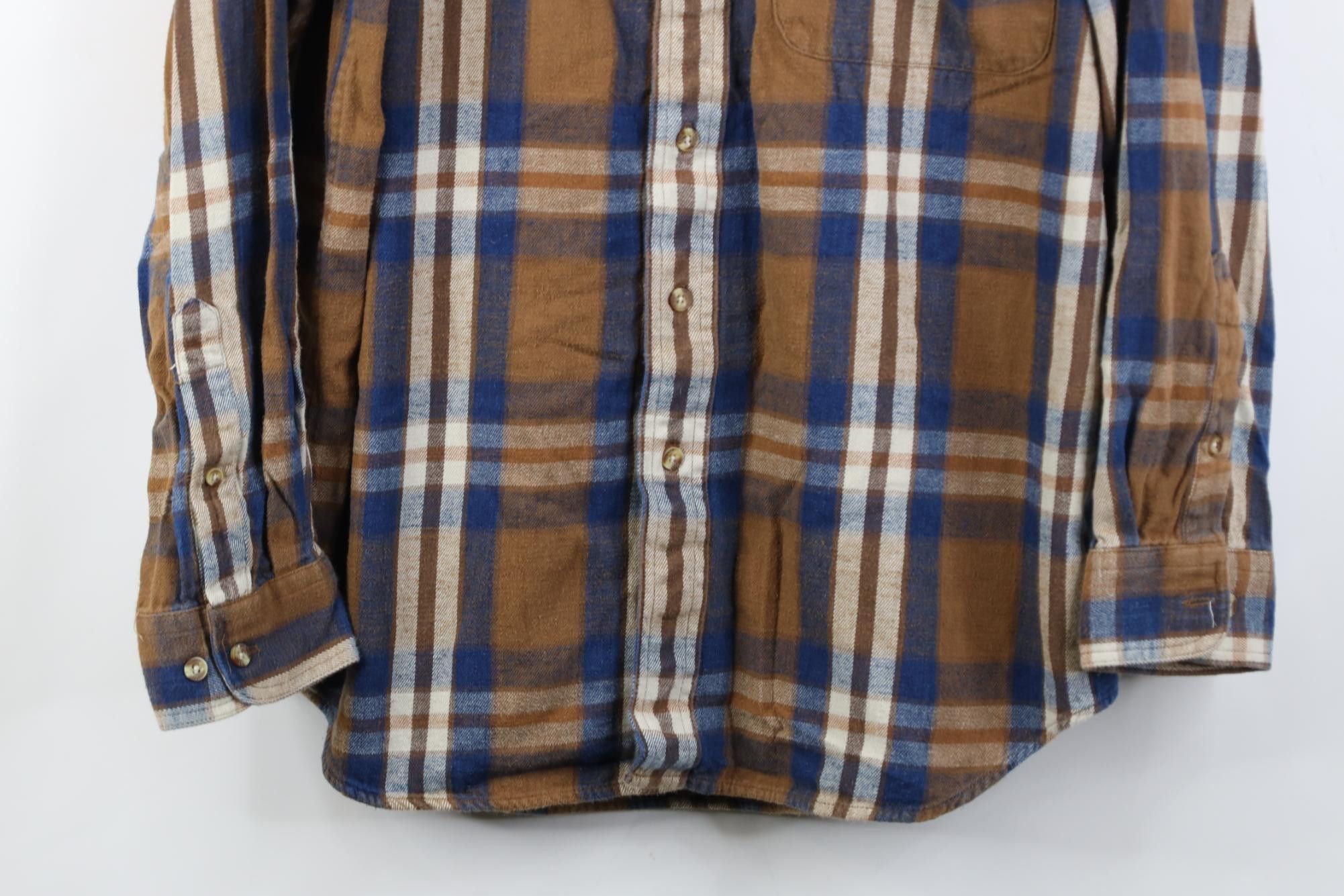 Vintage Vintage 90s Streetwear Flannel Collared Button Shirt Plaid Size US L / EU 52-54 / 3 - 3 Thumbnail