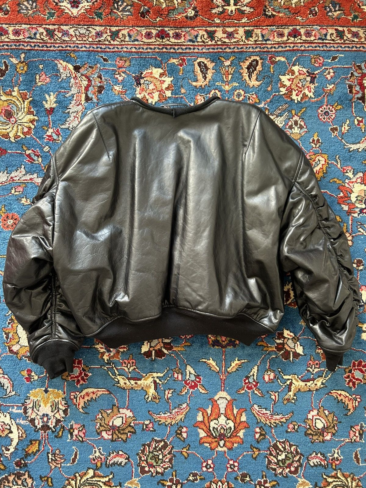 Balenciaga × Kanye West × Yeezy Balenciaga Leather Bomber ❗️Customised by Kanye ❗️ Size US S / EU 44-46 / 1 - 2 Thumbnail