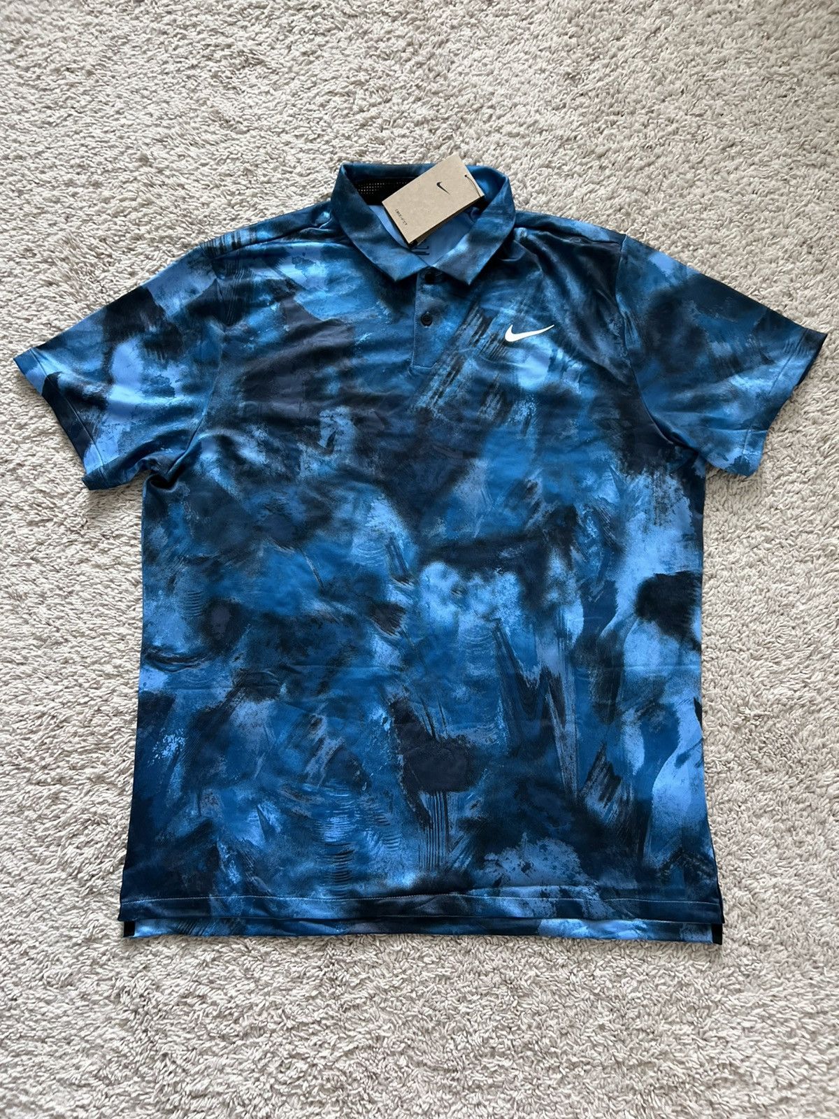 Nike Nike Golf Polo Shirt Dri-Fit Tour Blue Stretch Size US L / EU 52-54 / 3 - 4 Thumbnail