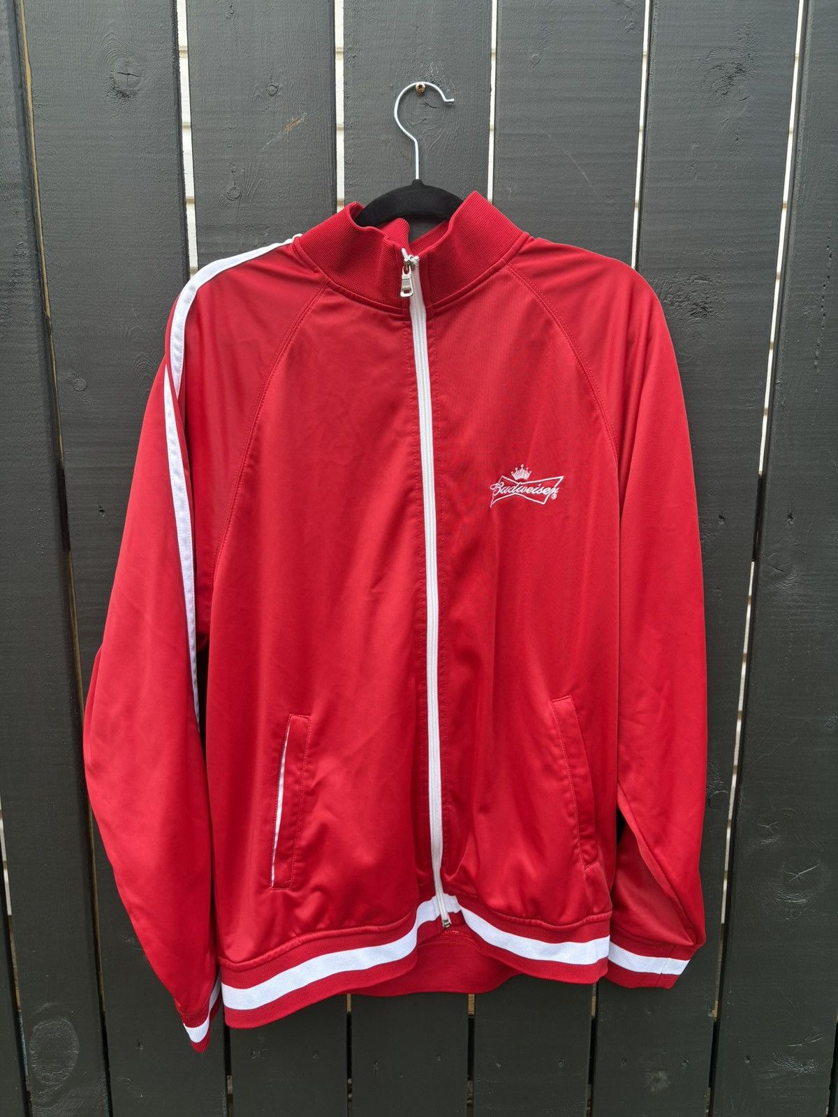 Budweiser Budweiser Beer Vintage Streetwear Hype Track Jacket Size US XL / EU 56 / 4 - 1 Thumbnail