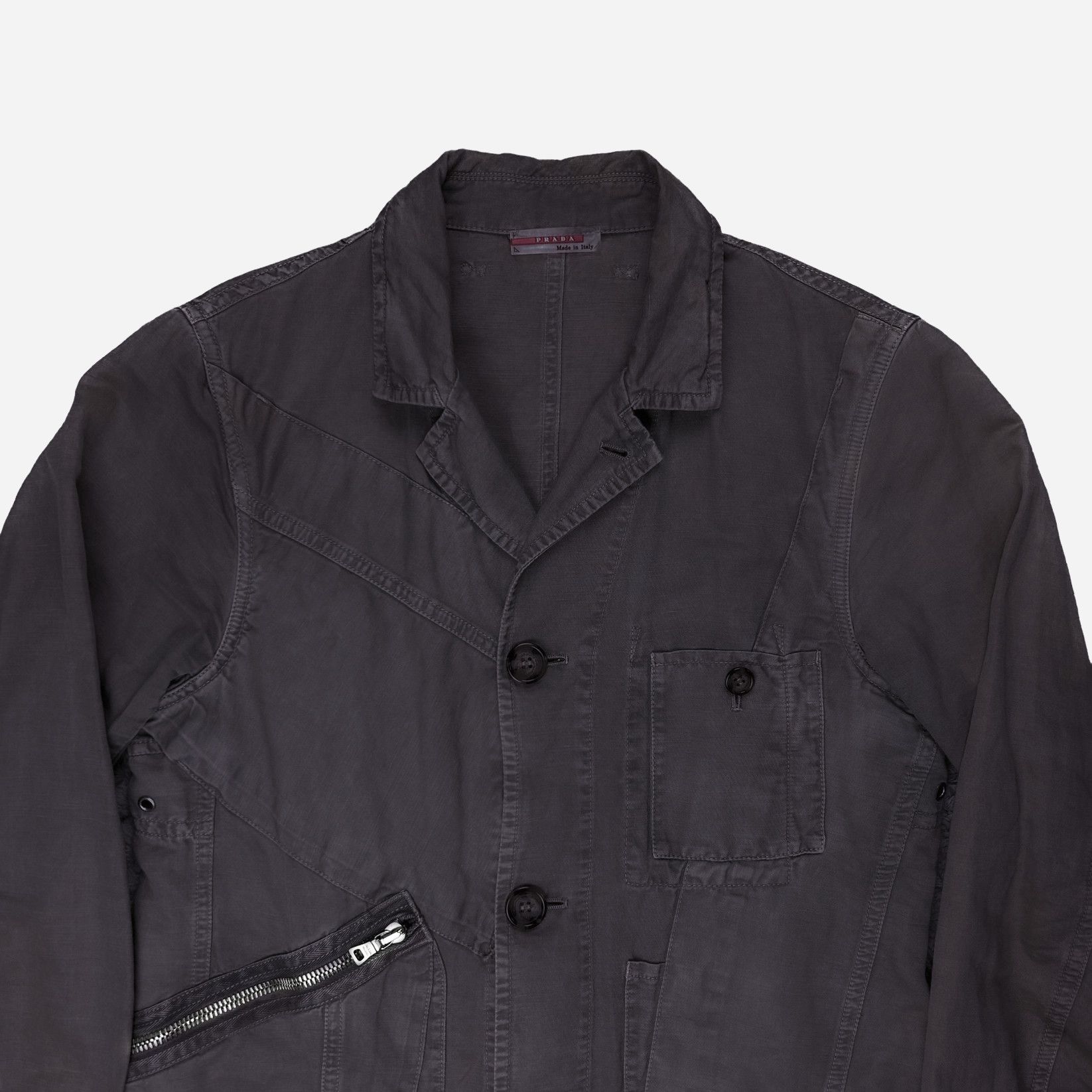 Prada 🔴 PRADA Jacket Blazer Reconstructed Utility Purple Cargo 48 Size US S / EU 44-46 / 1 - 4 Thumbnail