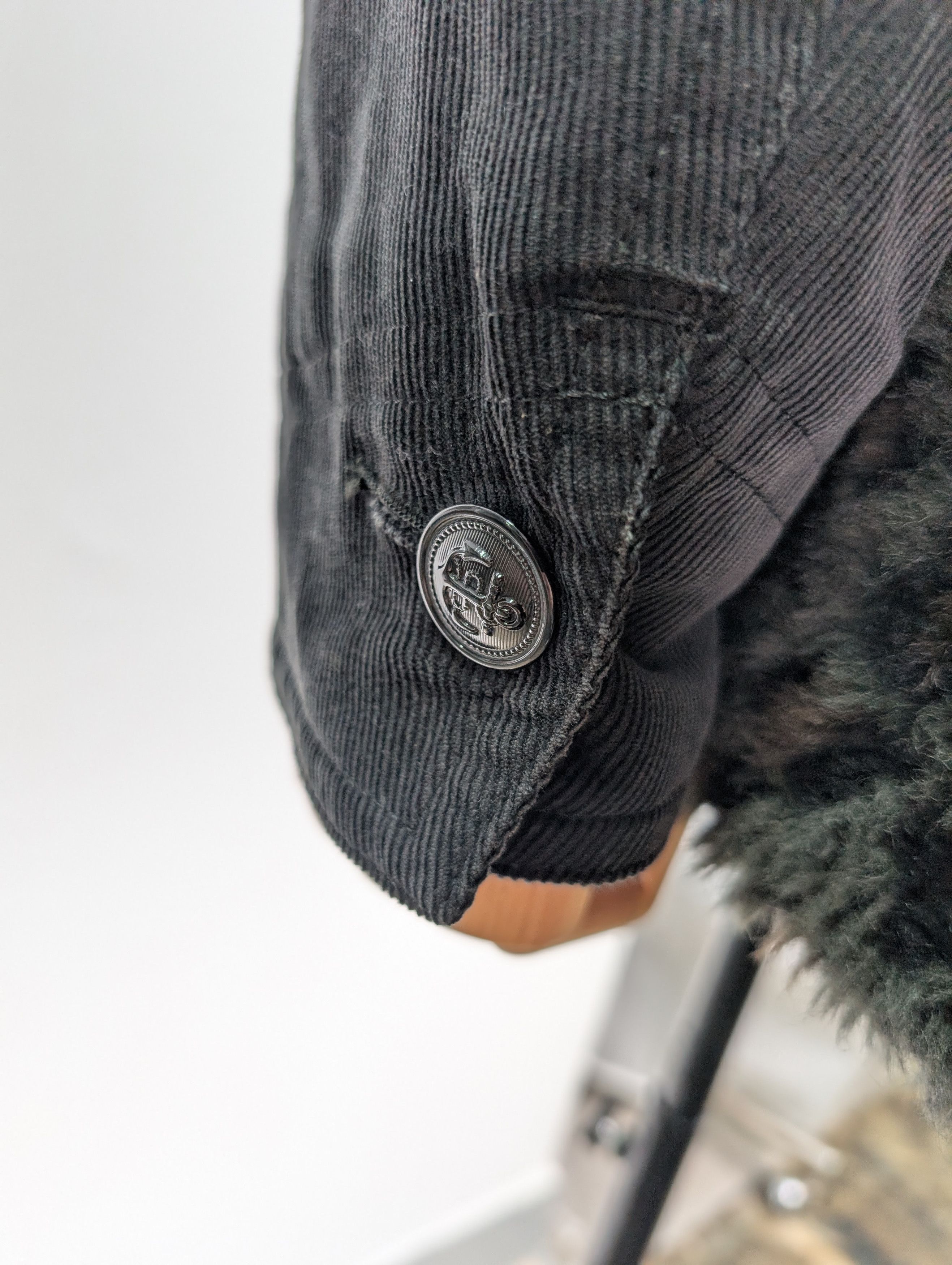 Sacai Sacai Black Jacket with Dark Vest and Corduroy Sleeves Size M / US 6-8 / IT 42-44 - 6 Thumbnail