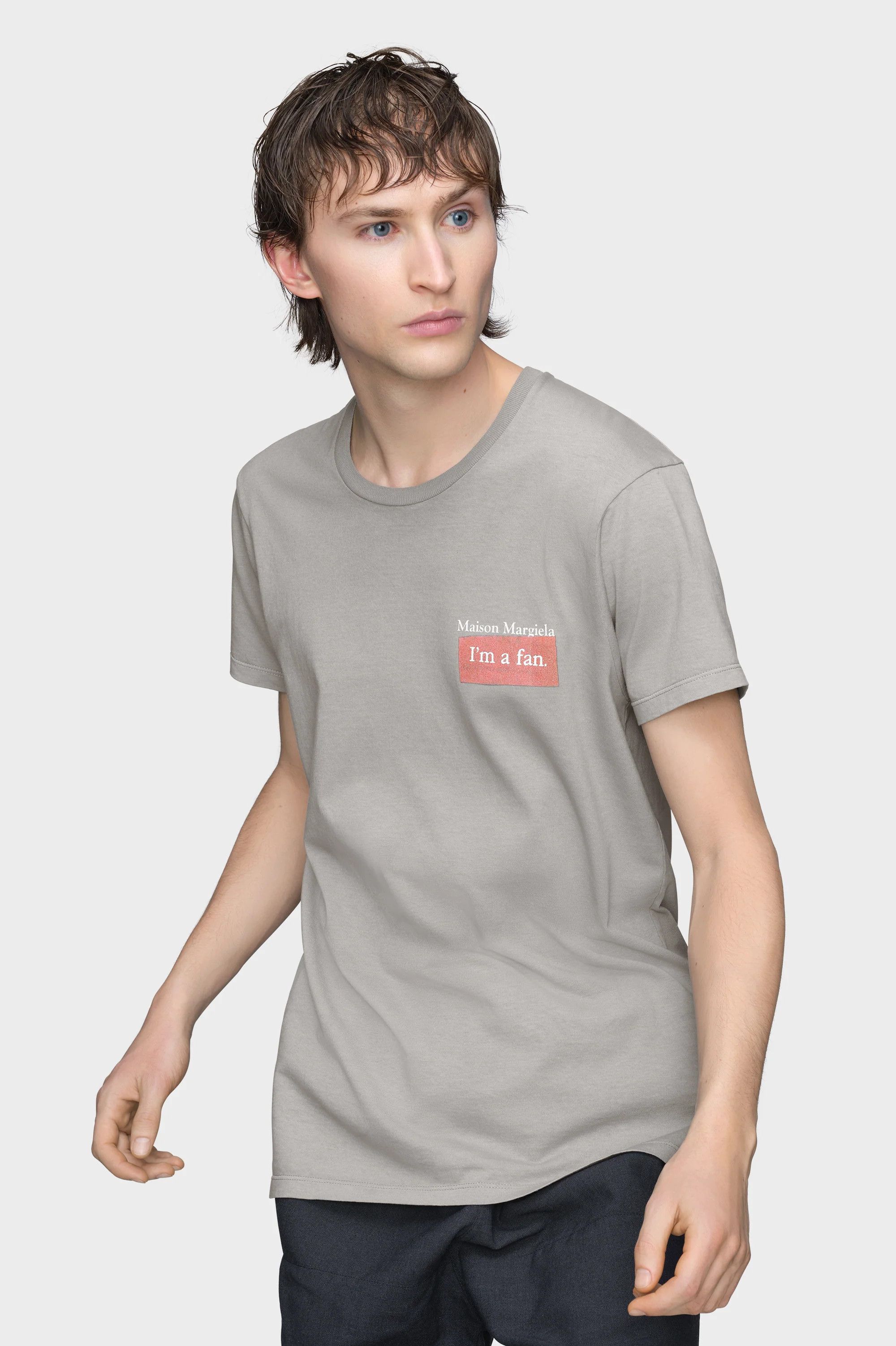 Maison Margiela o1w1db10526 Logo Patch T-Shirt in Grey Size US L / EU 52-54 / 3 - 4 Thumbnail