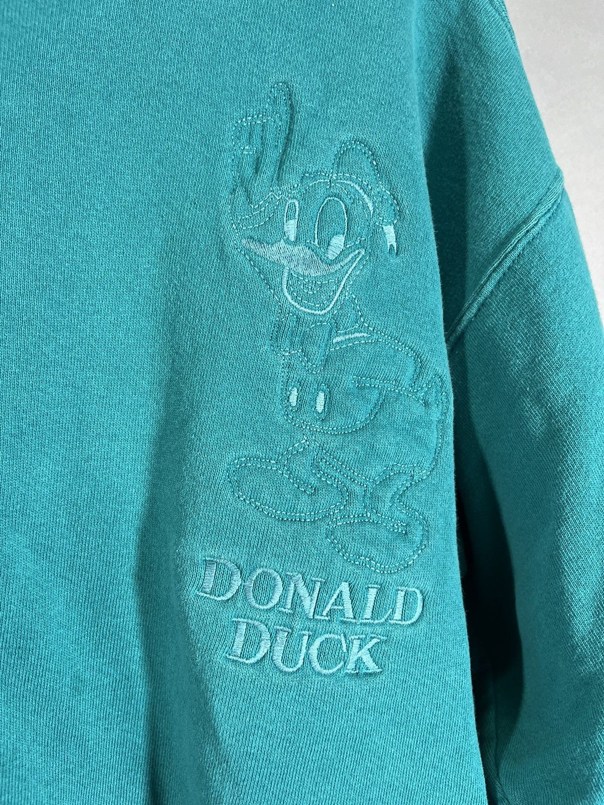 Disney × Vintage Teal Donald Duck Embroidered Disney Crewneck Size US L / EU 52-54 / 3 - 2 Thumbnail