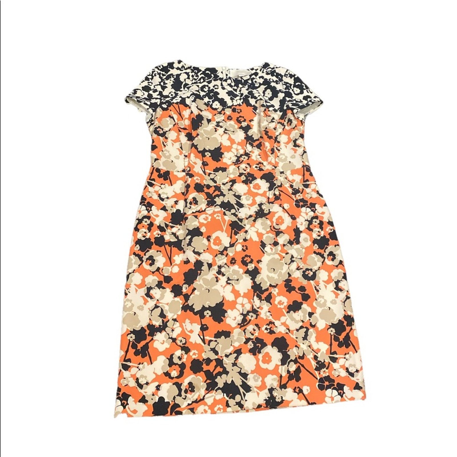 Hugo Boss BOSS Women Donisa Floral-print Sheath Dress in White 10 Size L / US 10 / IT 46 - 8 Thumbnail