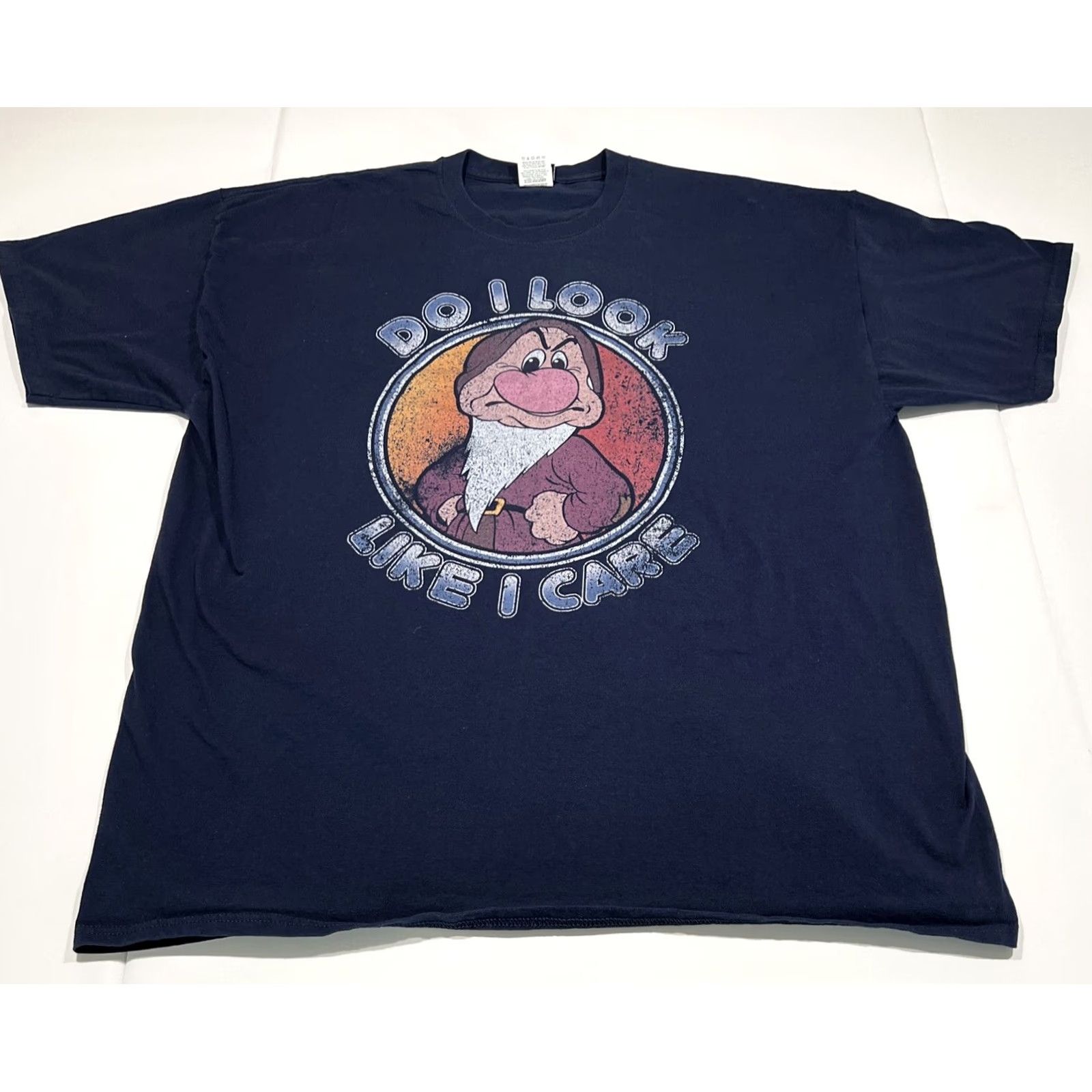 Disney VINTAGE Disney Grumpy T Shirt 2XL Men Cartoon Crew Neck Short Sleeve Blue Cotton Jersey Graphic Print Size US XXL / EU 58 / 5 - 4 Thumbnail