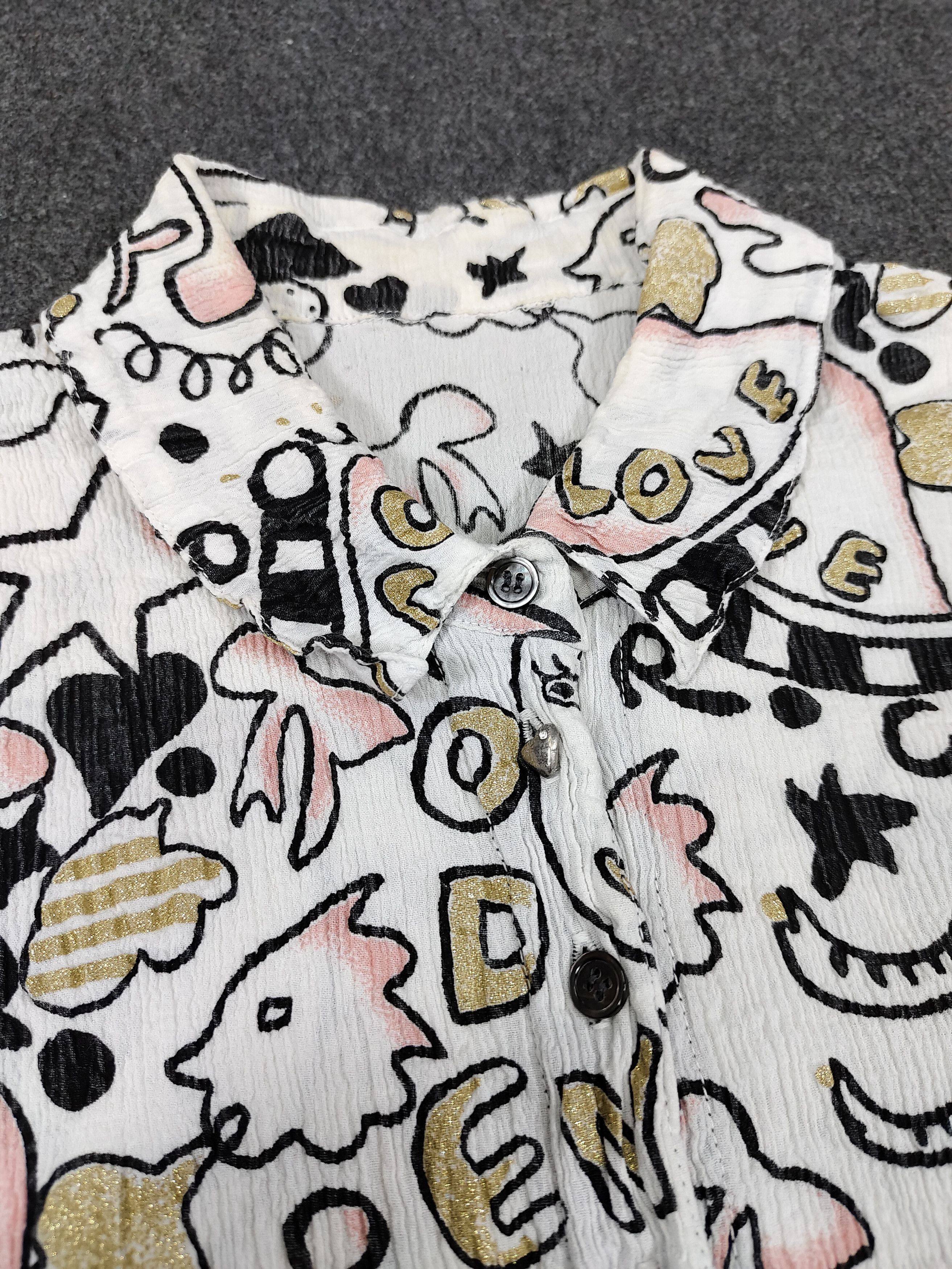 Tsumori Chisato Tsumori Chisato🇯🇵 Pleats Surreal AOP Short Sleeve Shirt Size M / US 6-8 / IT 42-44 - 7 Thumbnail