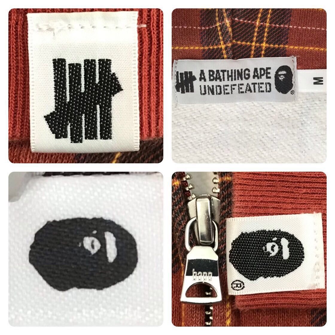 Bape × Undefeated BAPE × Undefeated check shark full zip hoodie a bathing ape Size US M / EU 48-50 / 2 - 8 Thumbnail