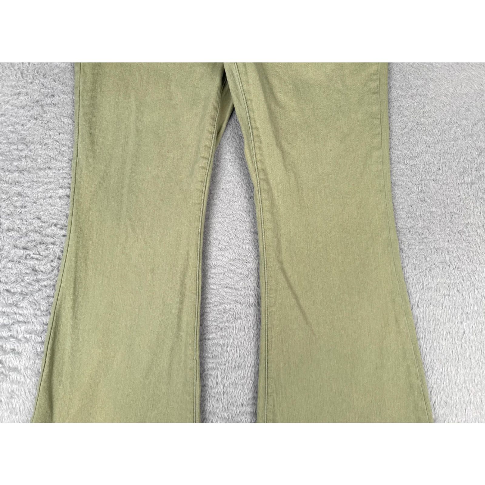 Forever 21 FOREVER 21 Flare Jeans Womens 30 Green High Rise Light Wash Denim Wide Leg 28x31 Size 30" / US 8 / IT 44 - 3 Thumbnail