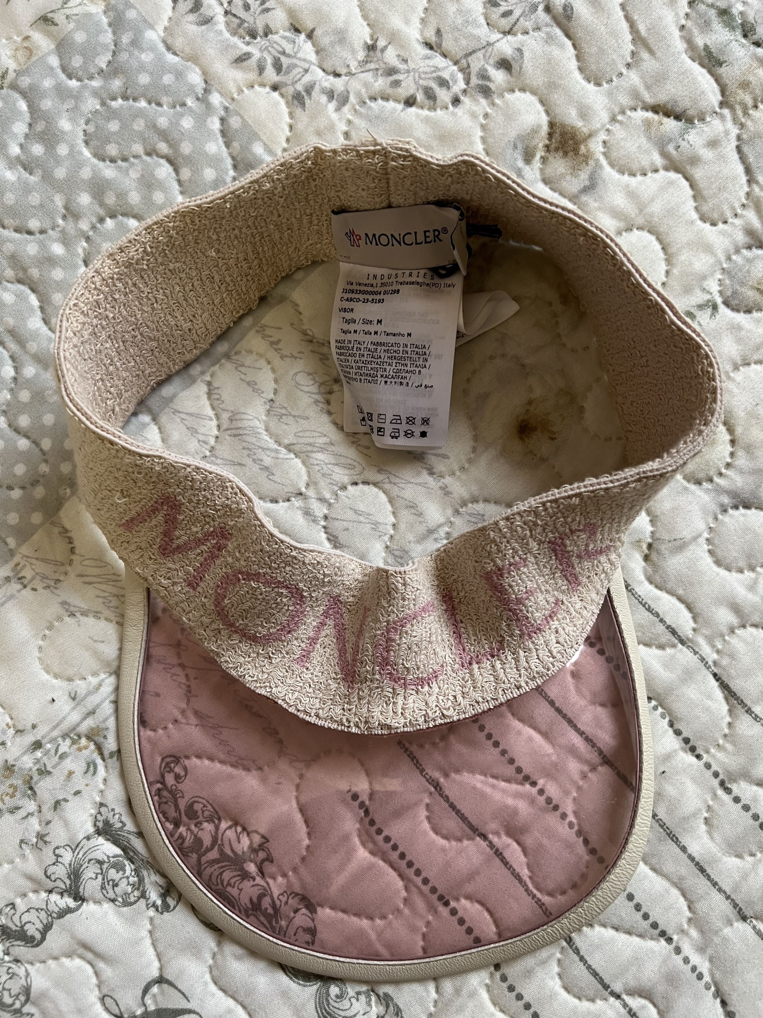 Moncler Moncler visor hat elastic bandage pink cap tennis logo band Size ONE SIZE - 17 Thumbnail