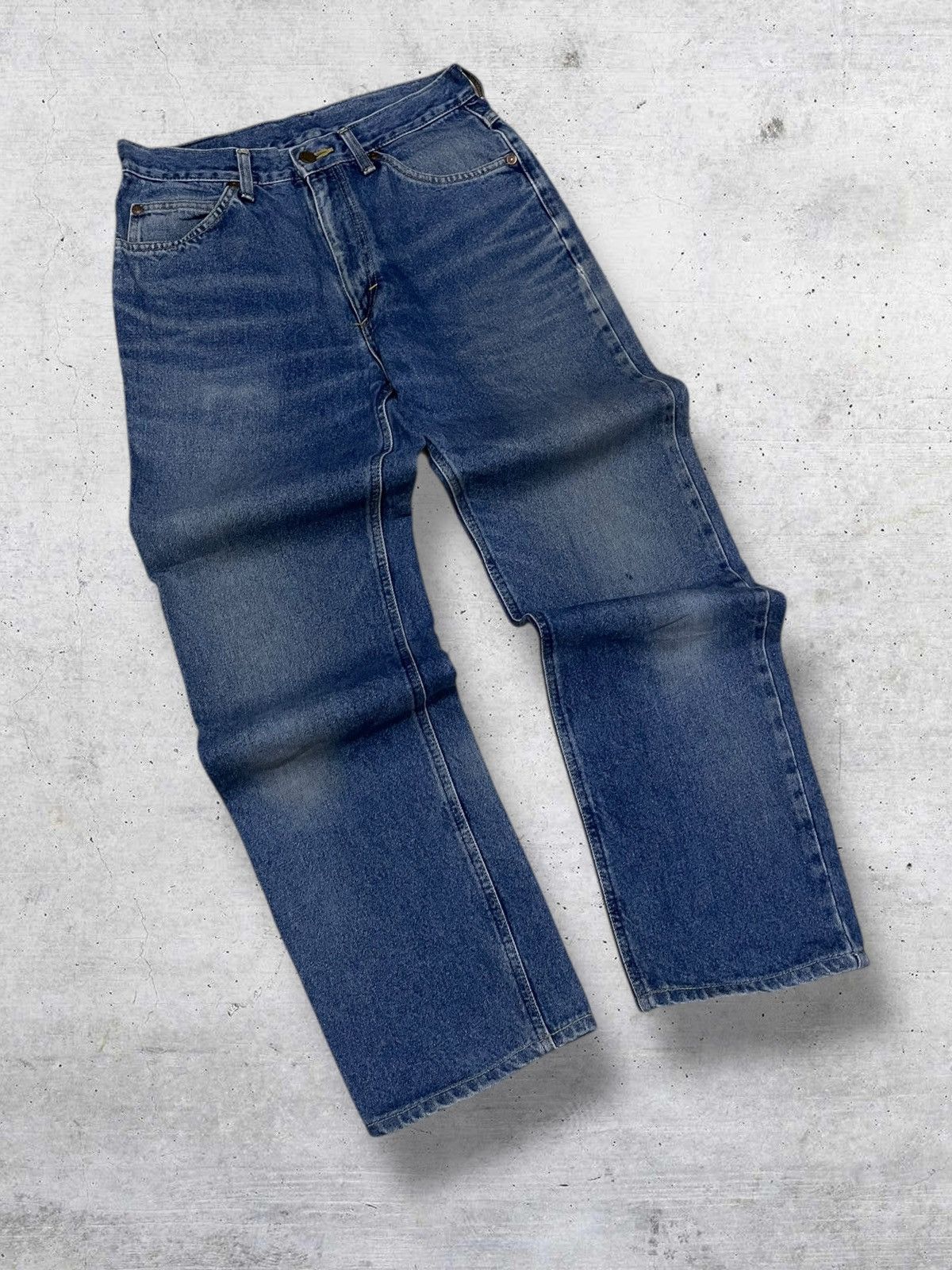 Lee VINTAGE LEE 90S DESIGNER USA BLUE WASHED OG DENIM ROCK STYLE Size US 27 - 2 Thumbnail