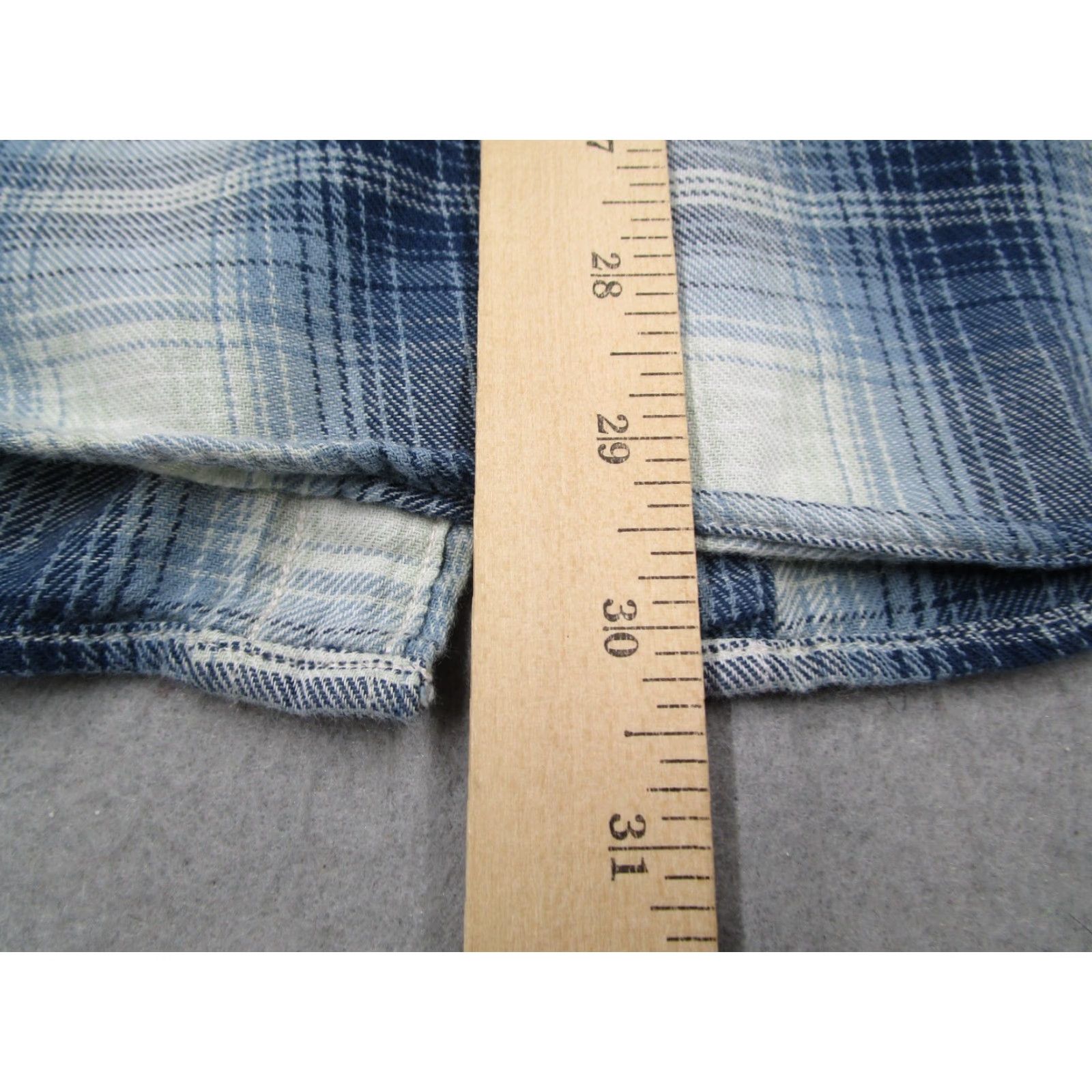 Ralph Lauren DENIM & SUPPLY RALPH LAUREN Shirt Mens XL Blue Check Button-Up Flannel Workwear Size US XL / EU 56 / 4 - 7 Thumbnail