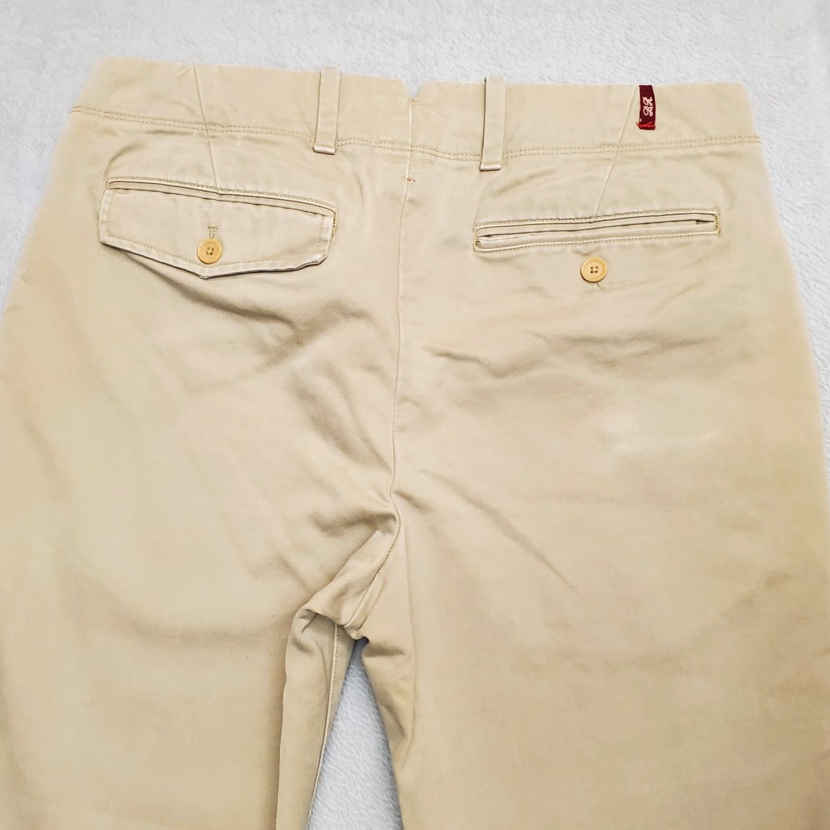 Banana Republic Banana Republic Pants Womens 31x32 Khaki Flat Front Button Fly Chino 100% Cotton Beige Twill Pockets Jeans? Size 24" / US 00 / IT 34 - 5 Thumbnail