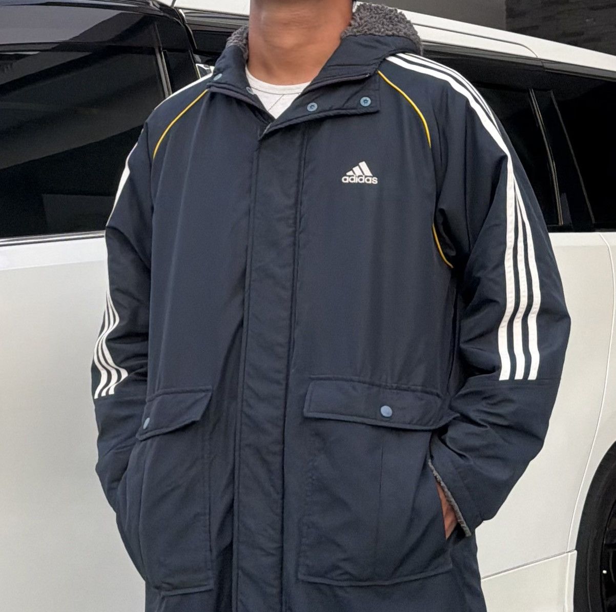 Adidas Adidas Long Bench with Fleece Lining Parka Hoodie Jacket Size US M / EU 48-50 / 2 - 4 Thumbnail