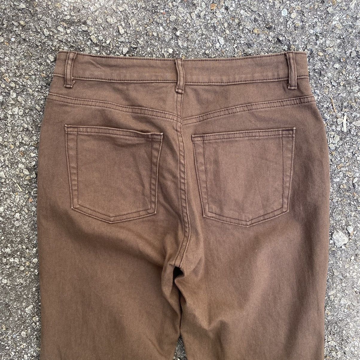 GU × If Six Was Nine × Japanese Brand GU Flare Pants Brown Size US 28 / EU 44 - 10 Thumbnail