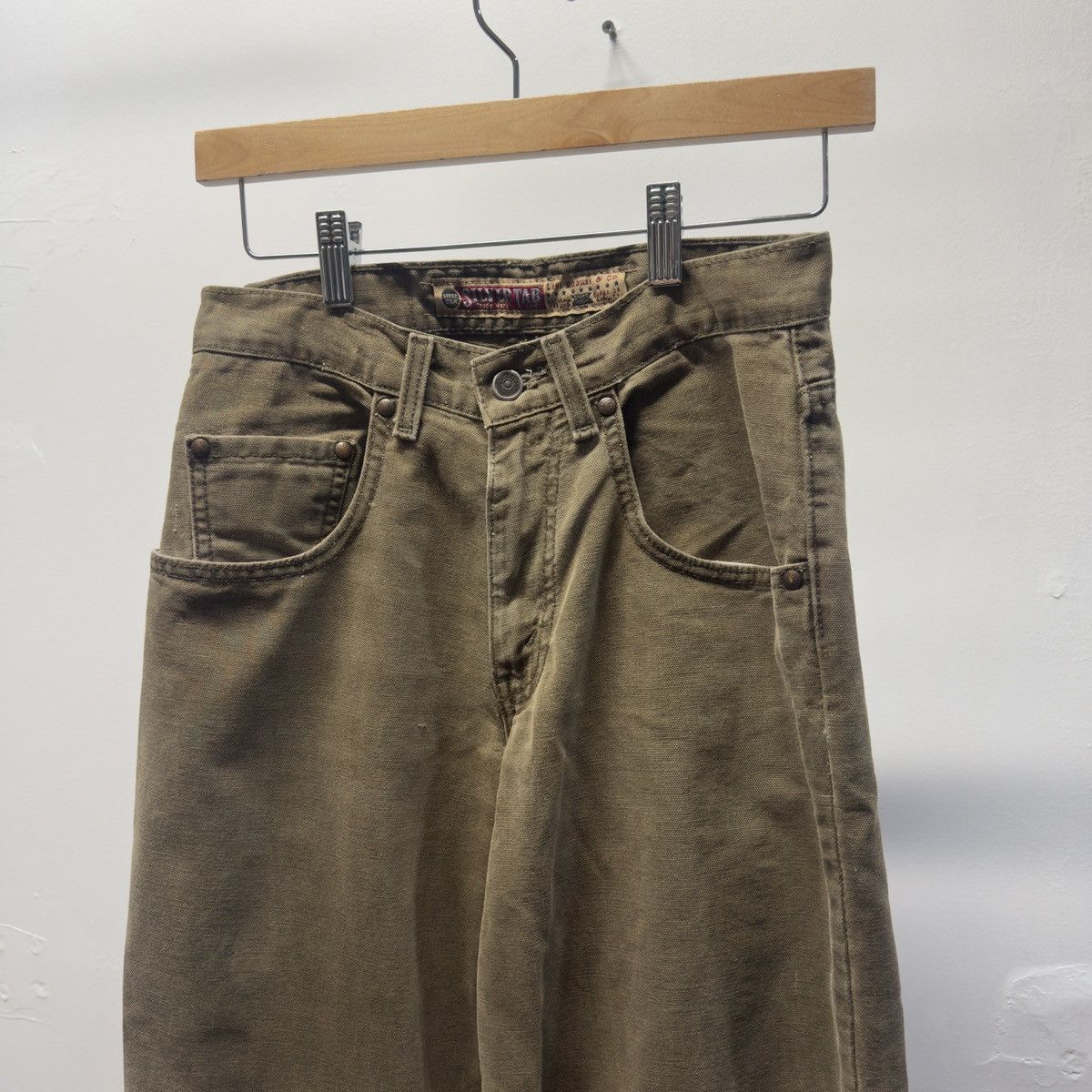 Levi's 90s Levi's Silvertab Baggy Jeans Green ERD Grunge Skater Size US 28 / EU 44 - 12 Thumbnail