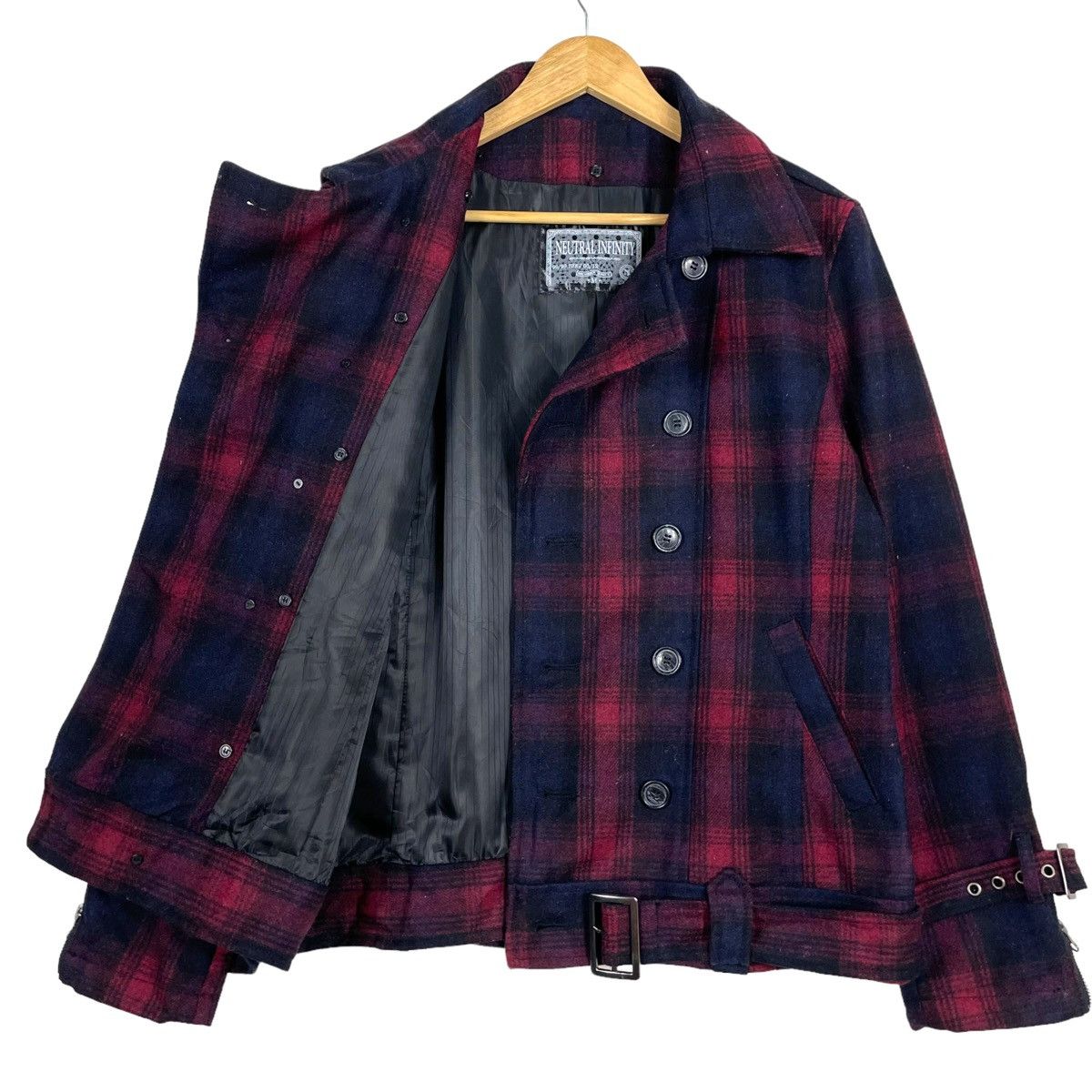 Hysteric Glamour × If Six Was Nine × Japanese Brand 💥NEUTRAL INFINITY BONDAGE TARTAN WOOL JACKET Size US M / EU 48-50 / 2 - 7 Thumbnail