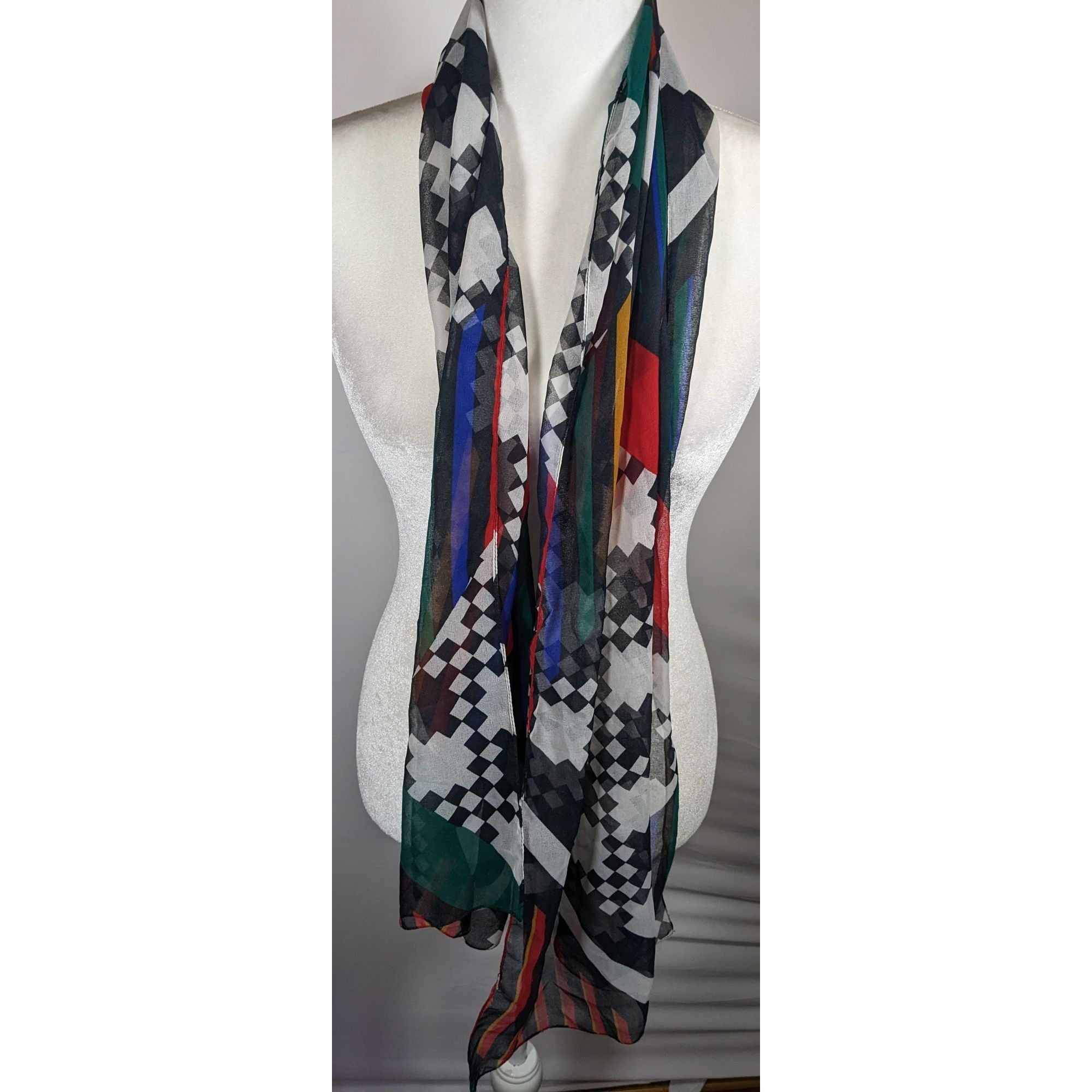 Other Vintage The Limited Rainbow Geometric Lightweight Scarf Size ONE SIZE - 8 Thumbnail