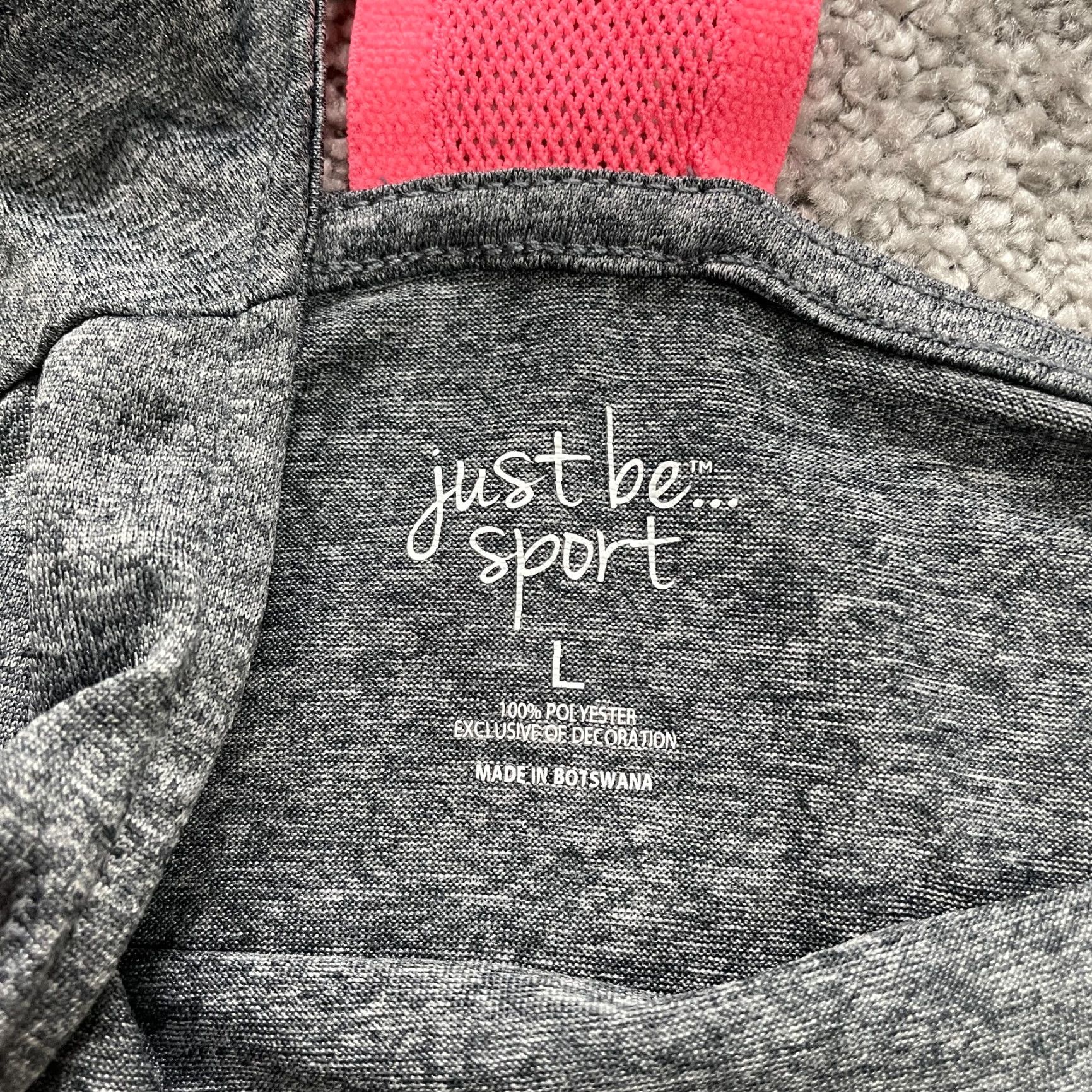 Vintage Just Be Sport Tank Top Womens L Gray Racerback Halter Stretch ActiveRunning Size L / US 10 / IT 46 - 4 Thumbnail