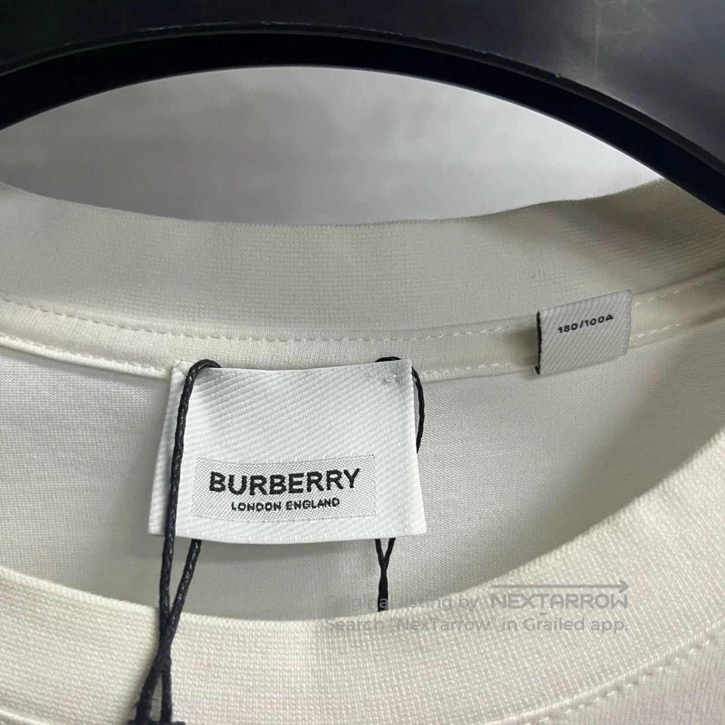 Burberry Burberry White Solid Crew Neck T. Size US L / EU 52-54 / 3 - 2 Thumbnail