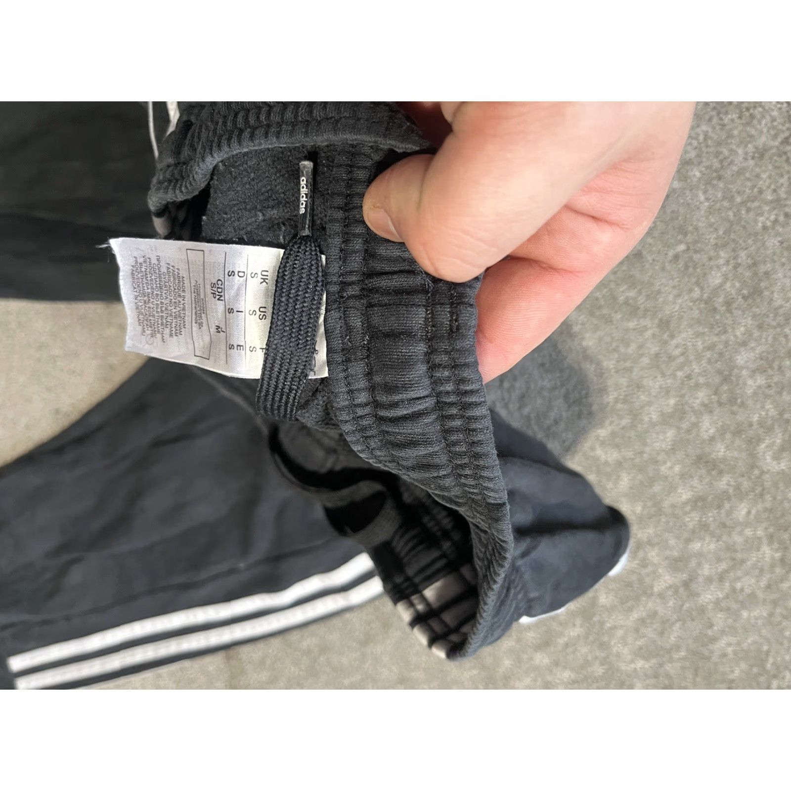 Adidas Adidas Sweatpants Pants Black White Stripe Athletic Men Small Fleece Size US 33 - 5 Thumbnail