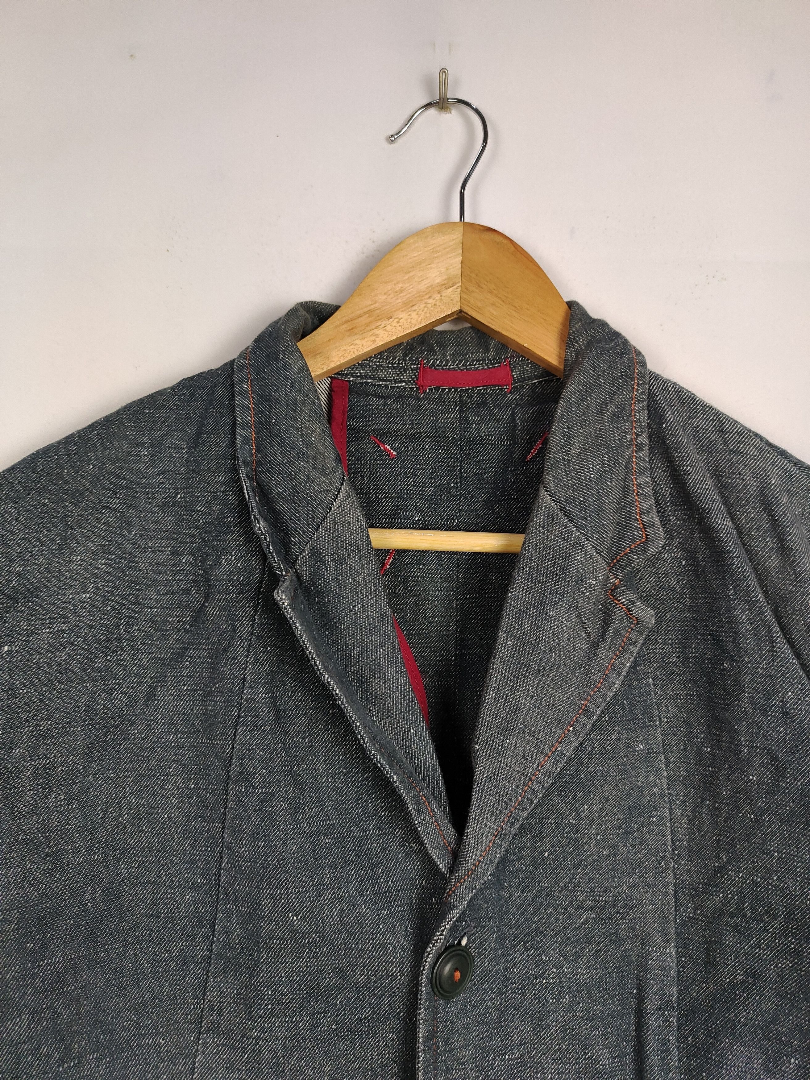 Momotaro Jeans × Vintage Vintage Momotaro Indigo Denim Chore Jacket Size US M / EU 48-50 / 2 - 2 Thumbnail