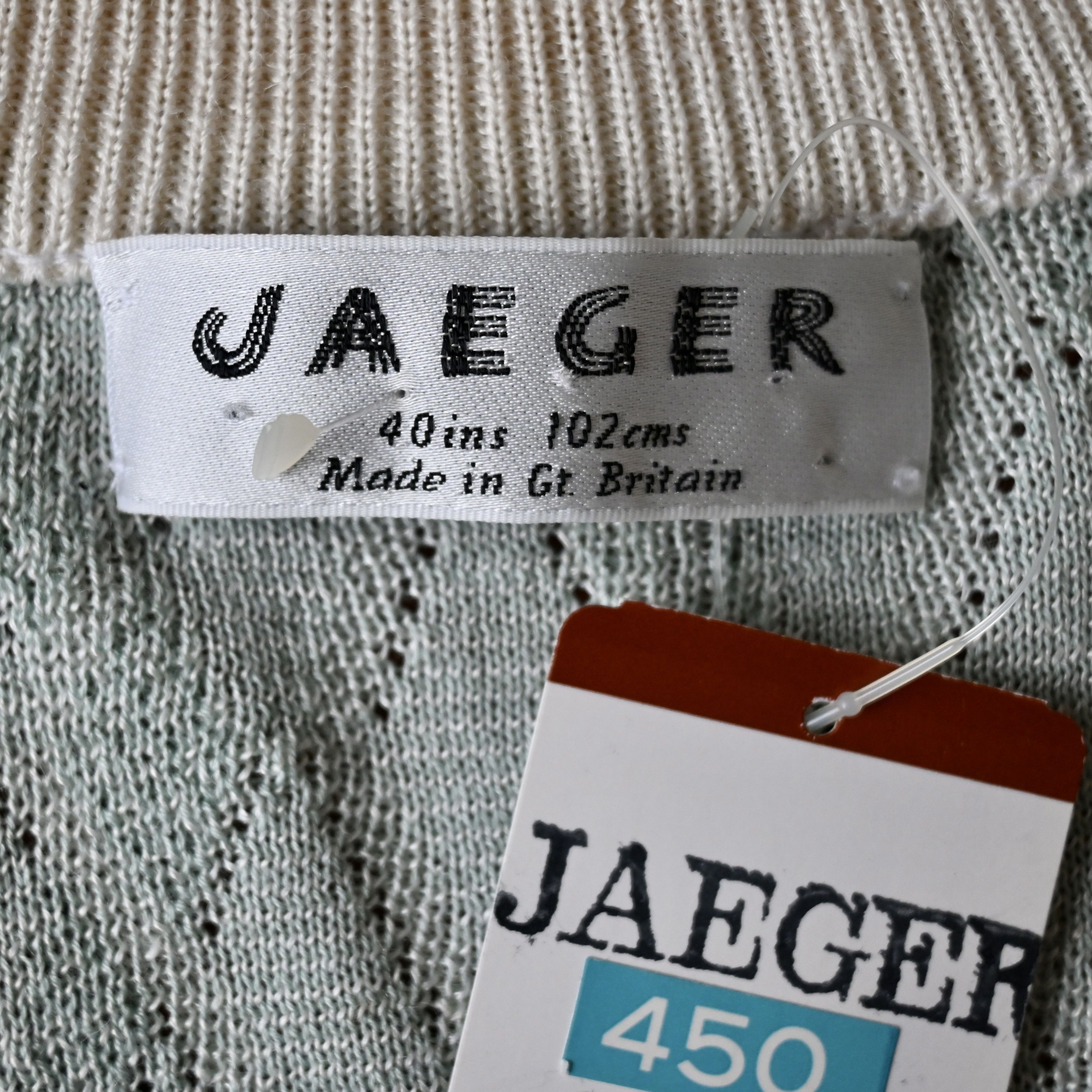 Jaeger VTG 1990s JAEGER cotton ramie blend sweater, made in England Size US L / EU 52-54 / 3 - 12 Thumbnail
