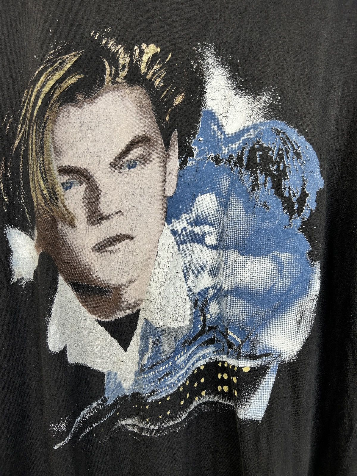 Vintage 90s Vintage Leonardo Dicaprio Titanic Movie Rap Tee T-Shirt Size US M / EU 48-50 / 2 - 2 Thumbnail