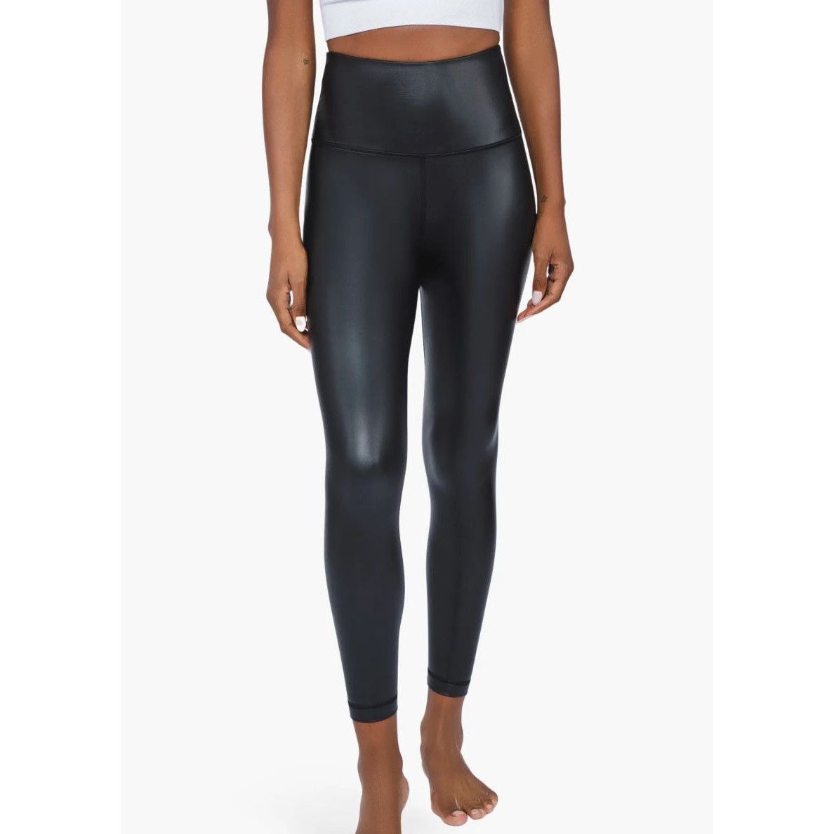 Other 90 Degree By Reflex Black Faux Leather Leggings Size 27" / US 4 / IT 40 - 1 Thumbnail