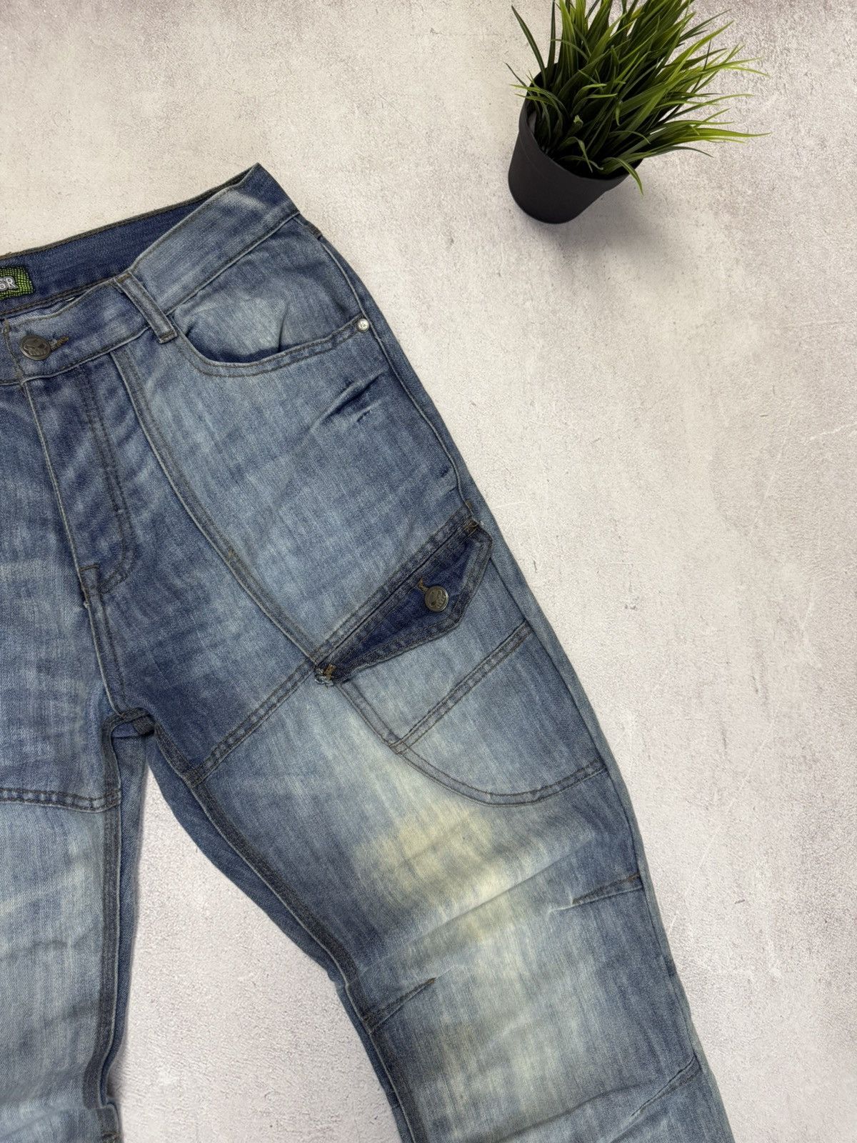 Japanese Brand × No Fear SICK🚨 No Fear Jeans Denim Pants Baggy Straight Wash Rap 90s Size US 36 / EU 52 - 4 Thumbnail