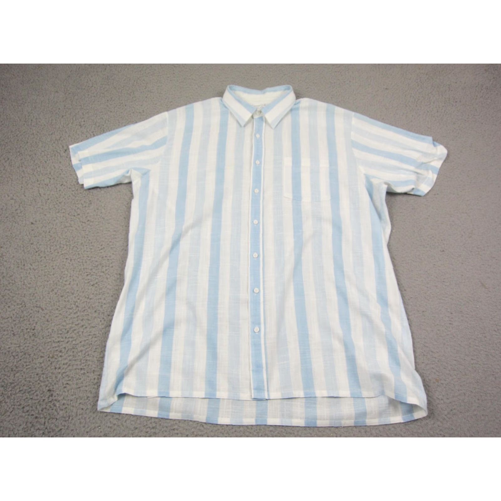 Vintage VINTAGE Career Club Shirt Mens XLT Blue Striped Button-Up 60s 70s Size US XL / EU 56 / 4 - 2 Thumbnail
