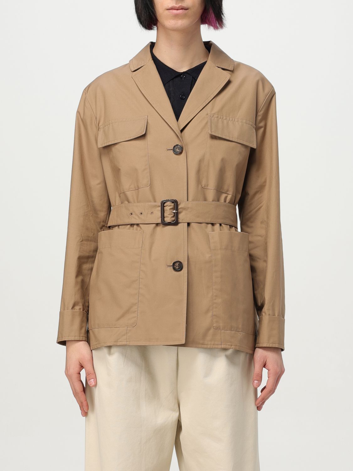 Max Mara Max Mara Jacket Woman Beige Size M / US 6-8 / IT 42-44 - 1 Thumbnail