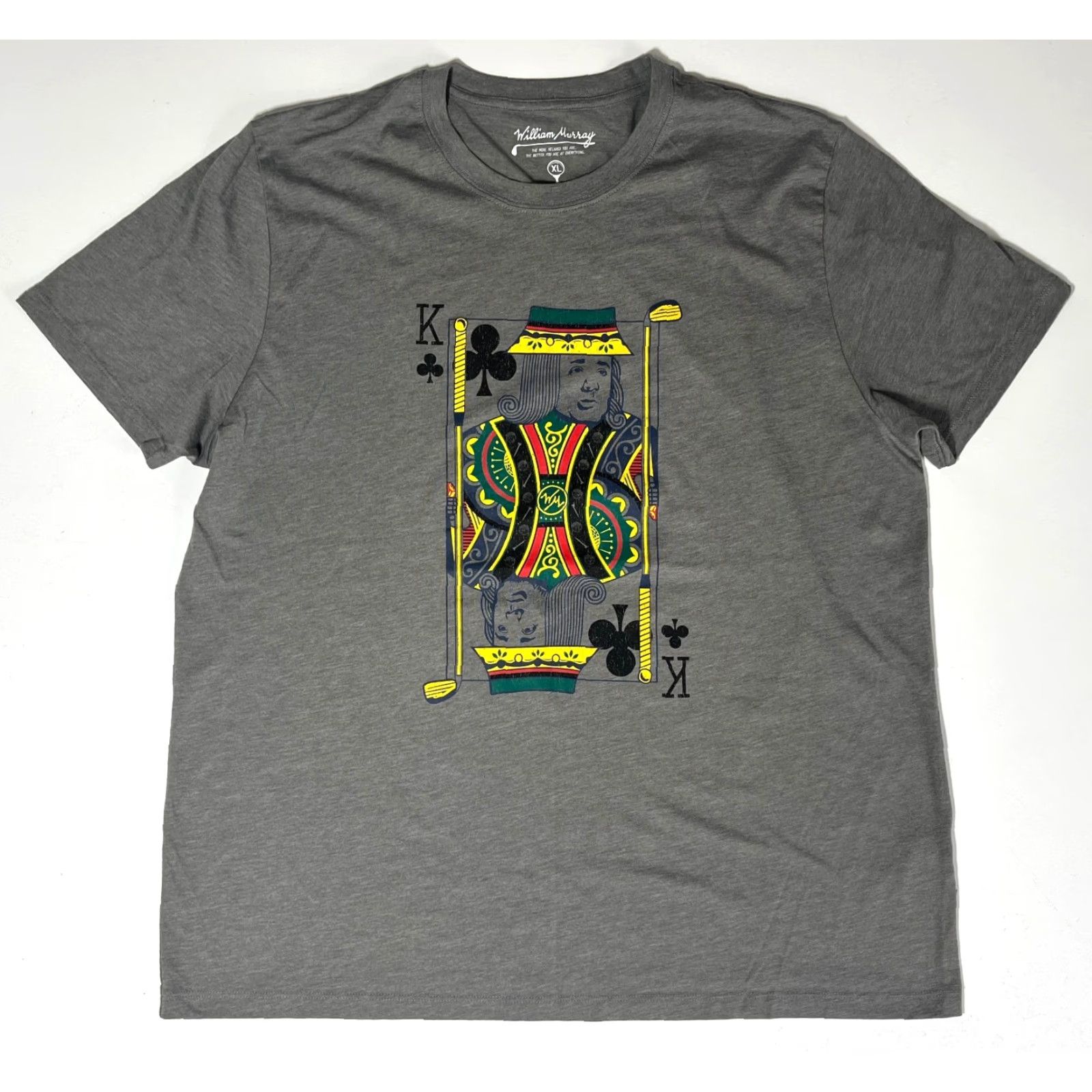 Vintage William Murray King of Clubs Golf T-Shirt Mens XL Gray 50% Cotton 50% Polyester Short Sleeve Crew Neck Vintage Style Tee Size US XL / EU 56 / 4 - 3 Thumbnail
