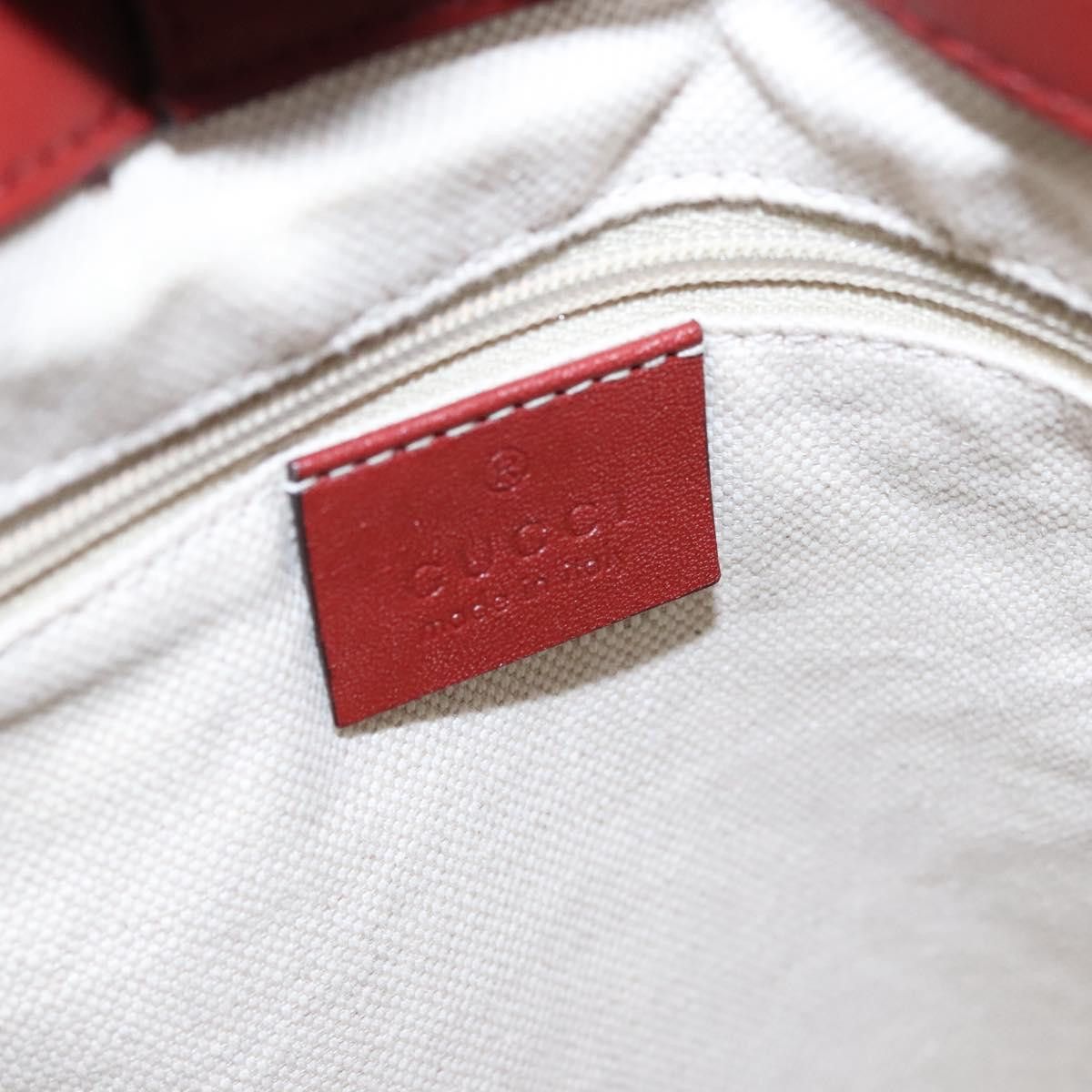 Gucci GUCCI GG Canvas Tote Bag Beige Gold Red Size ONE SIZE - 14 Thumbnail