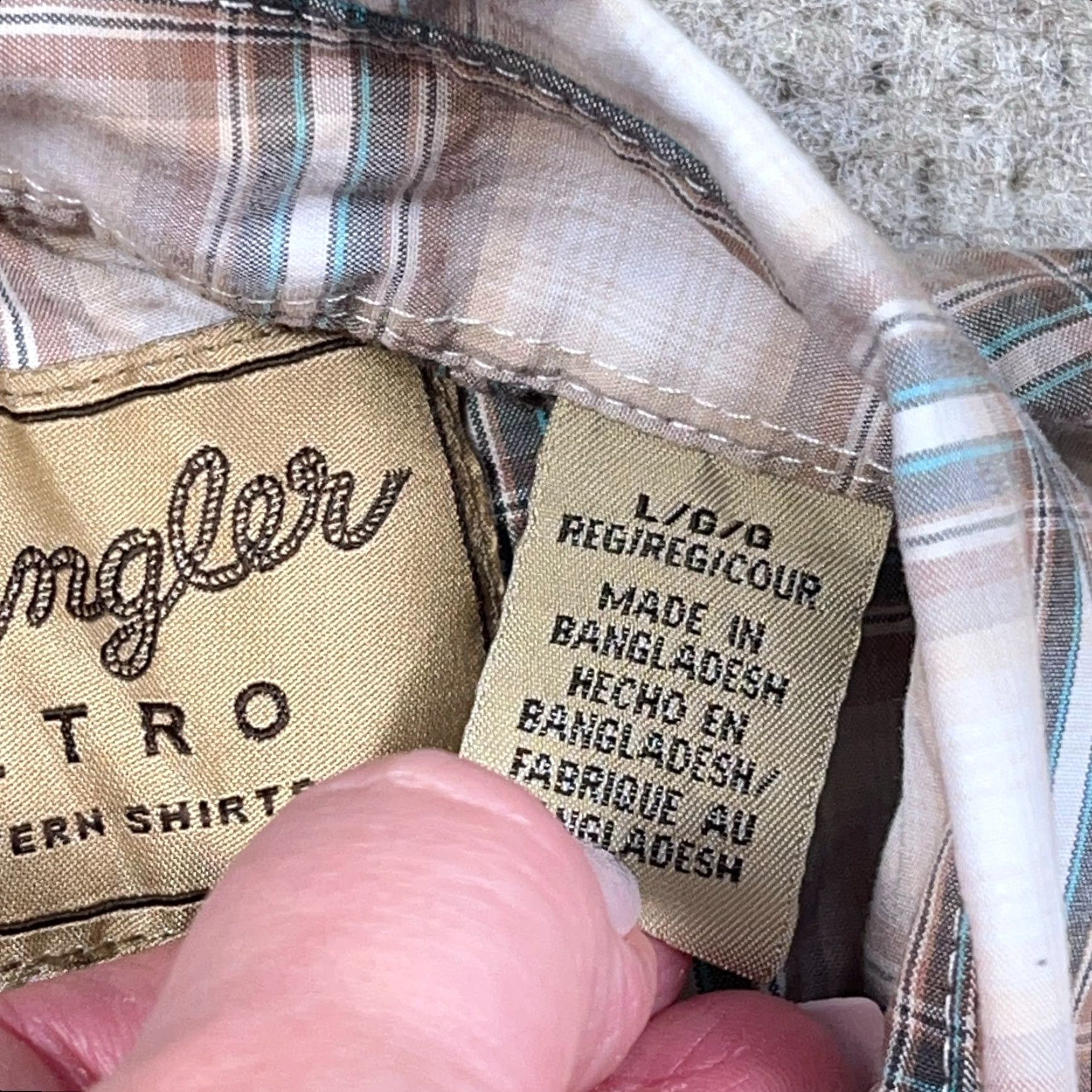 Wrangler VINTAGE Wrangler Retro Shirt Men Large Brown Plaid Pearl Snap Yoke Cowboy Rodeo Western Size US XL / EU 56 / 4 - 3 Thumbnail